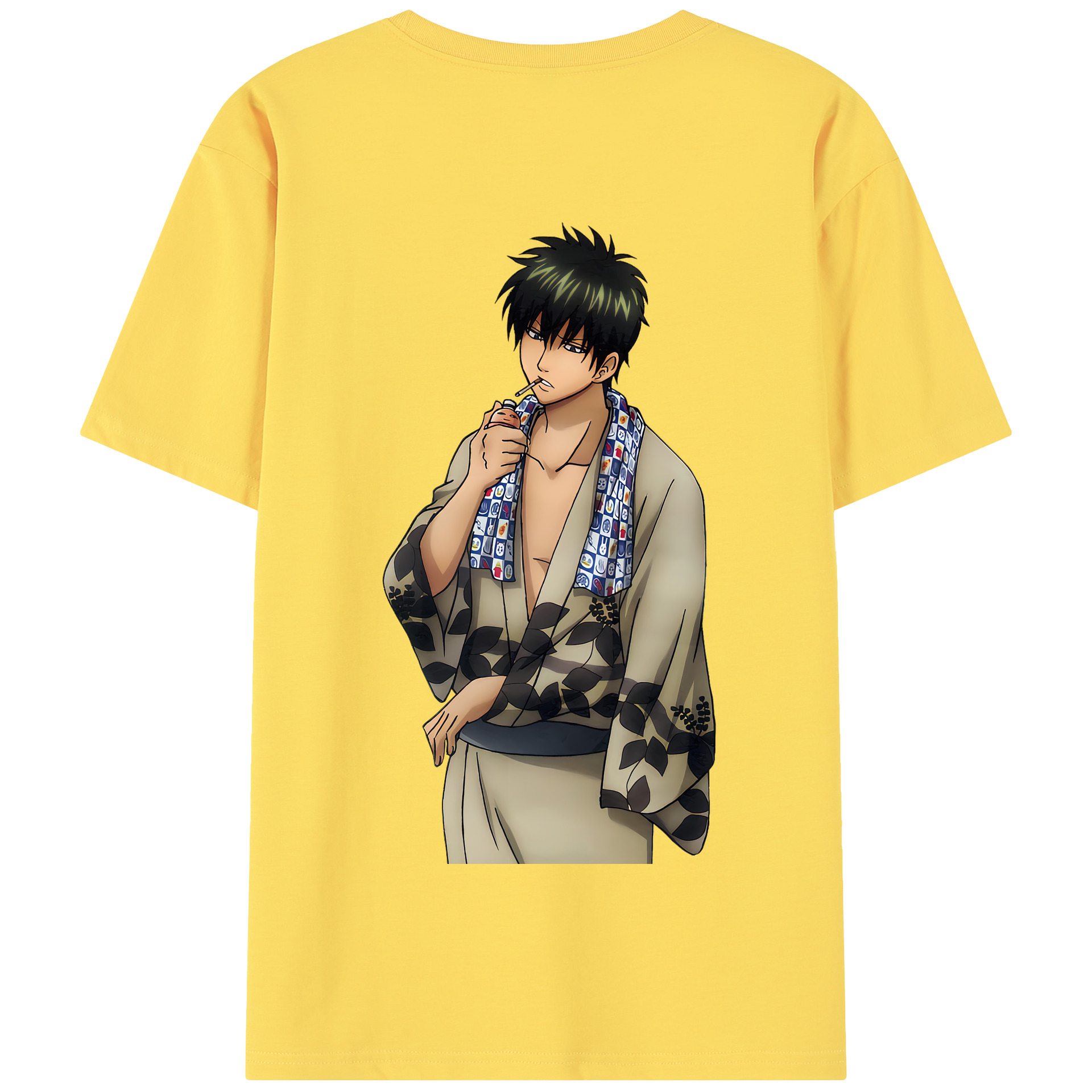 （画像用） ぎんたま 坂田銀時（さかたぎんとき） 神楽 志村新八（しむら しんぱち） GINTAMA Sakata Gintoki Kagura Shimura Shinpachi 綿100％半袖Tシャツ（背面プリント）