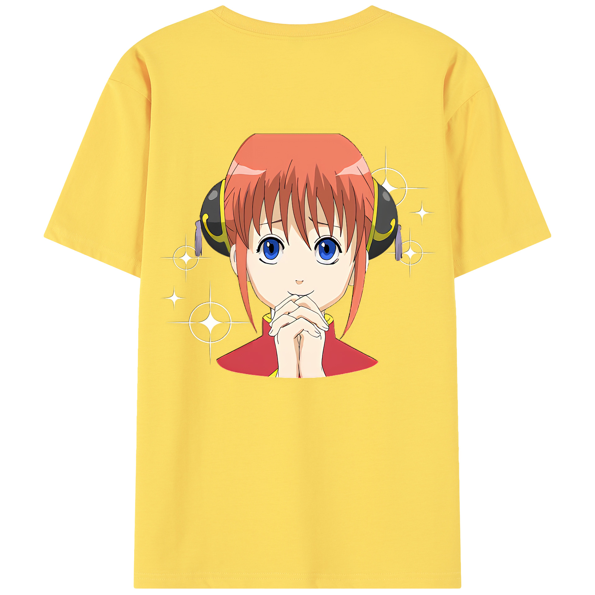 （画像用） ぎんたま 坂田銀時（さかたぎんとき） 神楽 志村新八（しむら しんぱち） GINTAMA Sakata Gintoki Kagura Shimura Shinpachi 綿100％半袖Tシャツ（背面プリント）