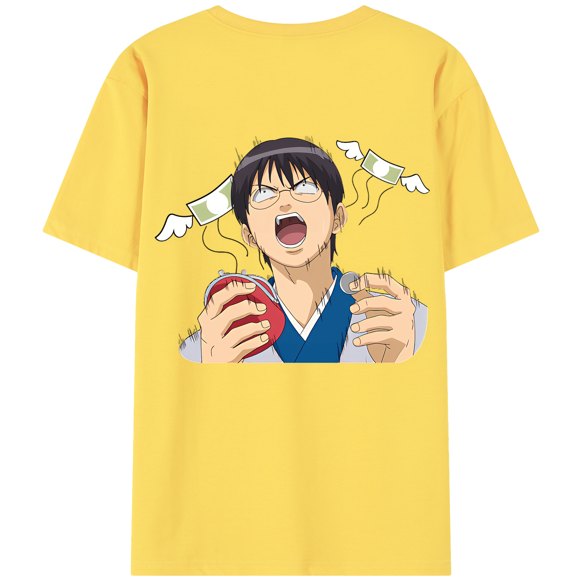 （画像用） ぎんたま 坂田銀時（さかたぎんとき） 神楽 志村新八（しむら しんぱち） GINTAMA Sakata Gintoki Kagura Shimura Shinpachi 綿100％半袖Tシャツ（背面プリント）