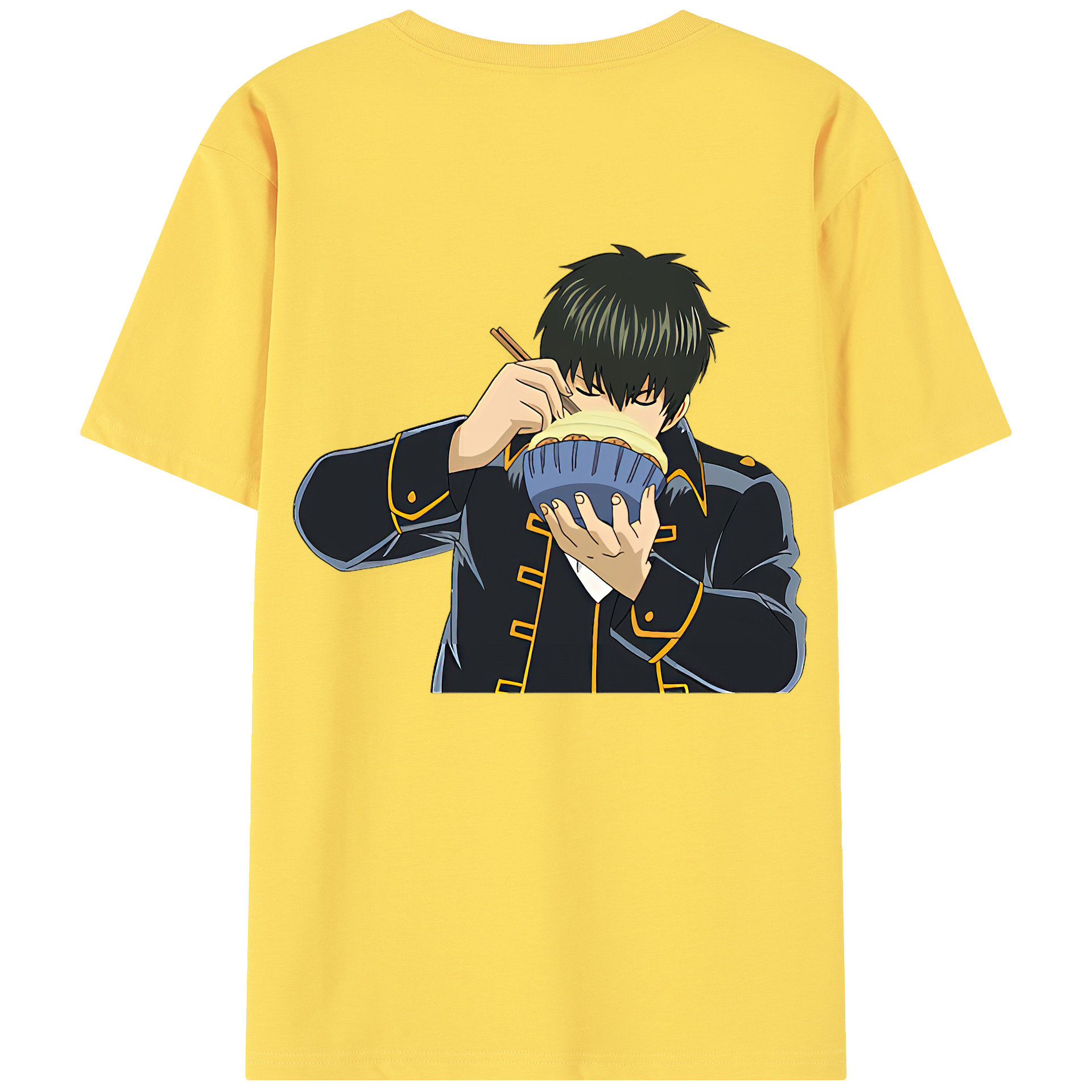 （画像用） ぎんたま 坂田銀時（さかたぎんとき） 神楽 志村新八（しむら しんぱち） GINTAMA Sakata Gintoki Kagura Shimura Shinpachi 綿100％半袖Tシャツ（背面プリント）