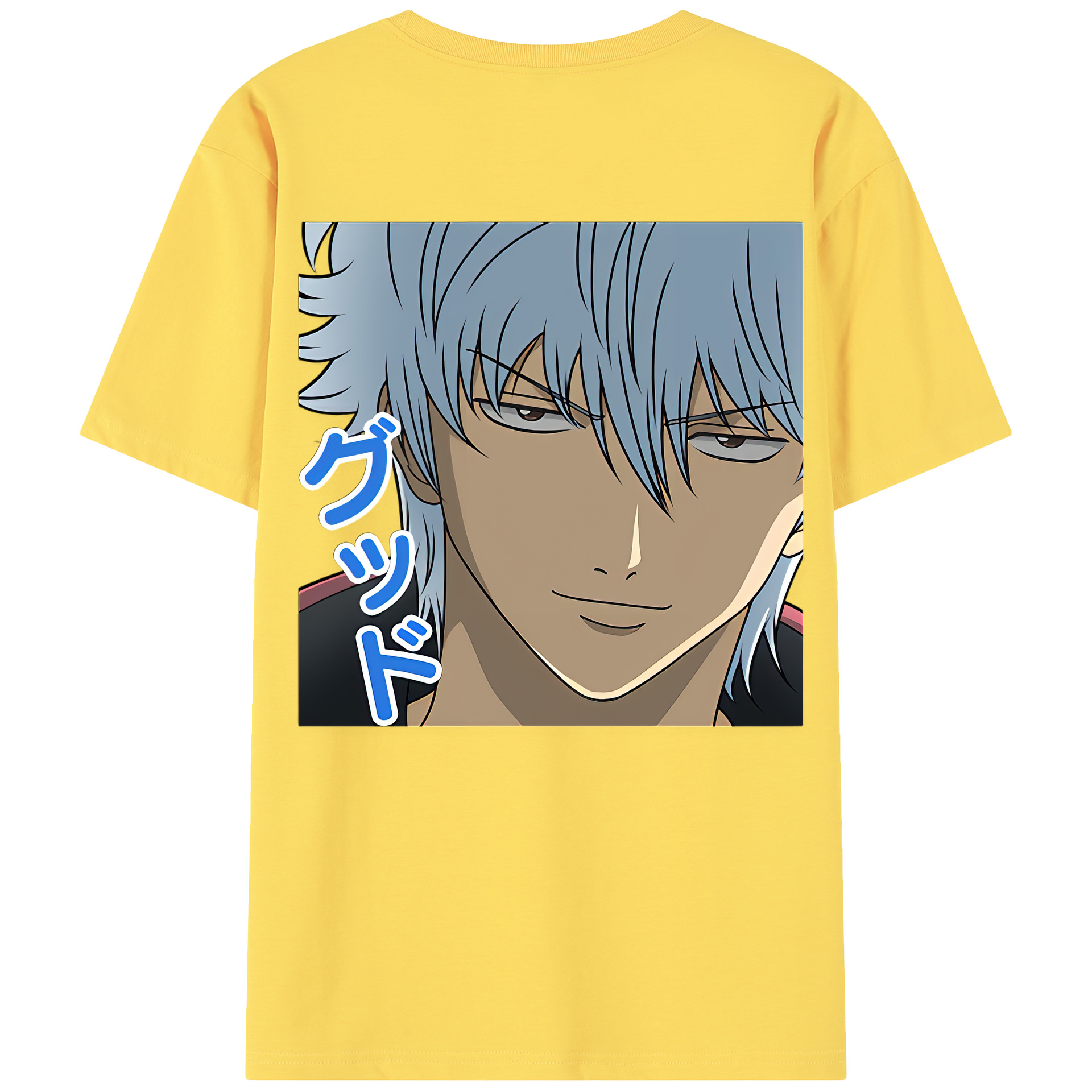 （画像用） ぎんたま 坂田銀時（さかたぎんとき） 神楽 志村新八（しむら しんぱち） GINTAMA Sakata Gintoki Kagura Shimura Shinpachi 綿100％半袖Tシャツ（背面プリント）