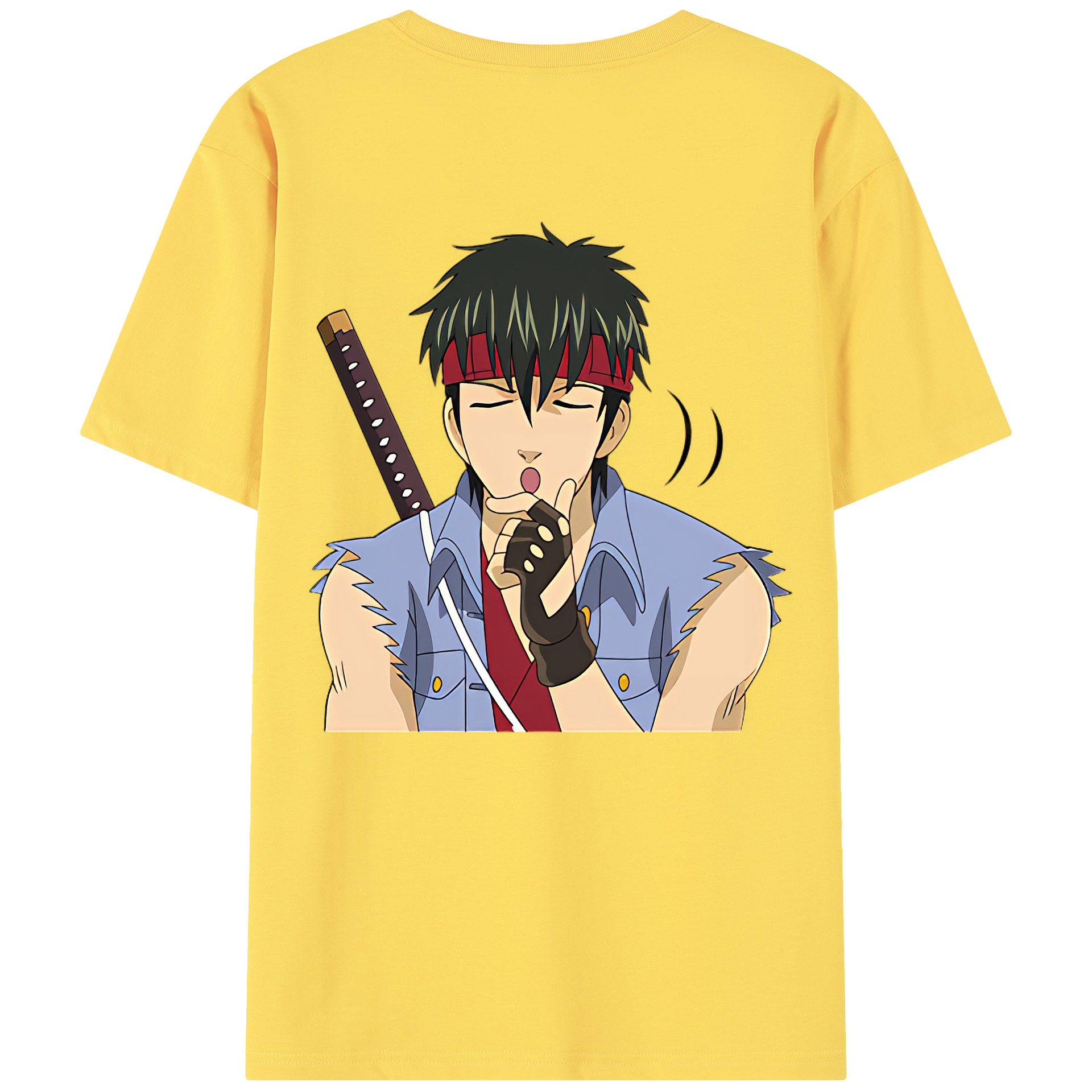 （画像用） ぎんたま 坂田銀時（さかたぎんとき） 神楽 志村新八（しむら しんぱち） GINTAMA Sakata Gintoki Kagura Shimura Shinpachi 綿100％半袖Tシャツ（背面プリント）
