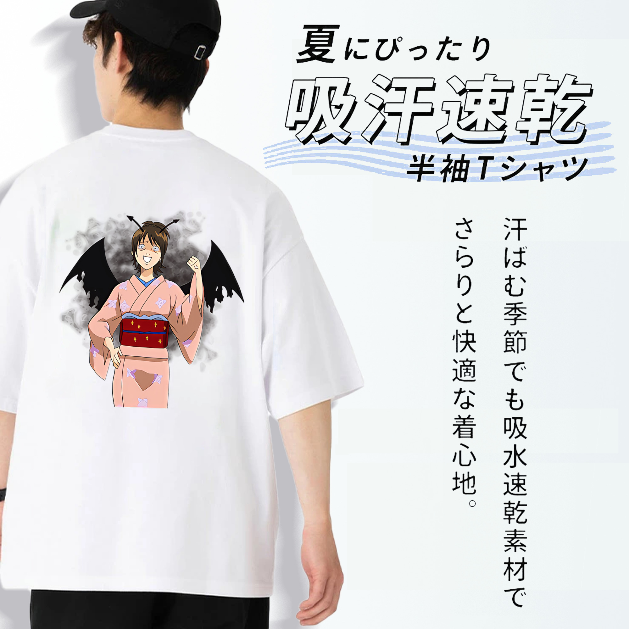ぎんたま 坂田銀時（さかたぎんとき） 神楽 志村新八（しむら しんぱち） GINTAMA Sakata Gintoki Kagura Shimura Shinpachi 綿100％半袖Tシャツ（背面プリント）
