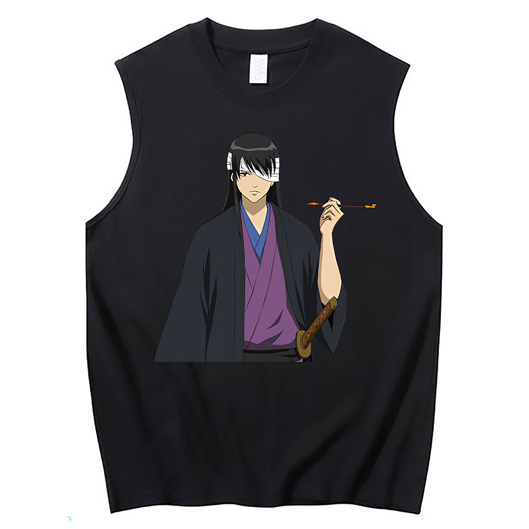 （画像用） ぎんたま 坂田銀時（さかたぎんとき） 神楽 志村新八（しむら しんぱち） GINTAMA Sakata Gintoki Kagura Shimura Shinpachi コットン100％タンクトップ（フロントプリント）