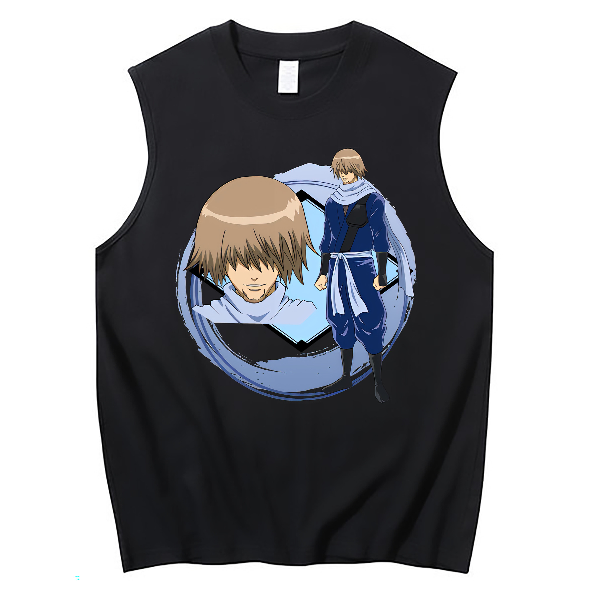 （画像用） ぎんたま 坂田銀時（さかたぎんとき） 神楽 志村新八（しむら しんぱち） GINTAMA Sakata Gintoki Kagura Shimura Shinpachi コットン100％タンクトップ（フロントプリント）
