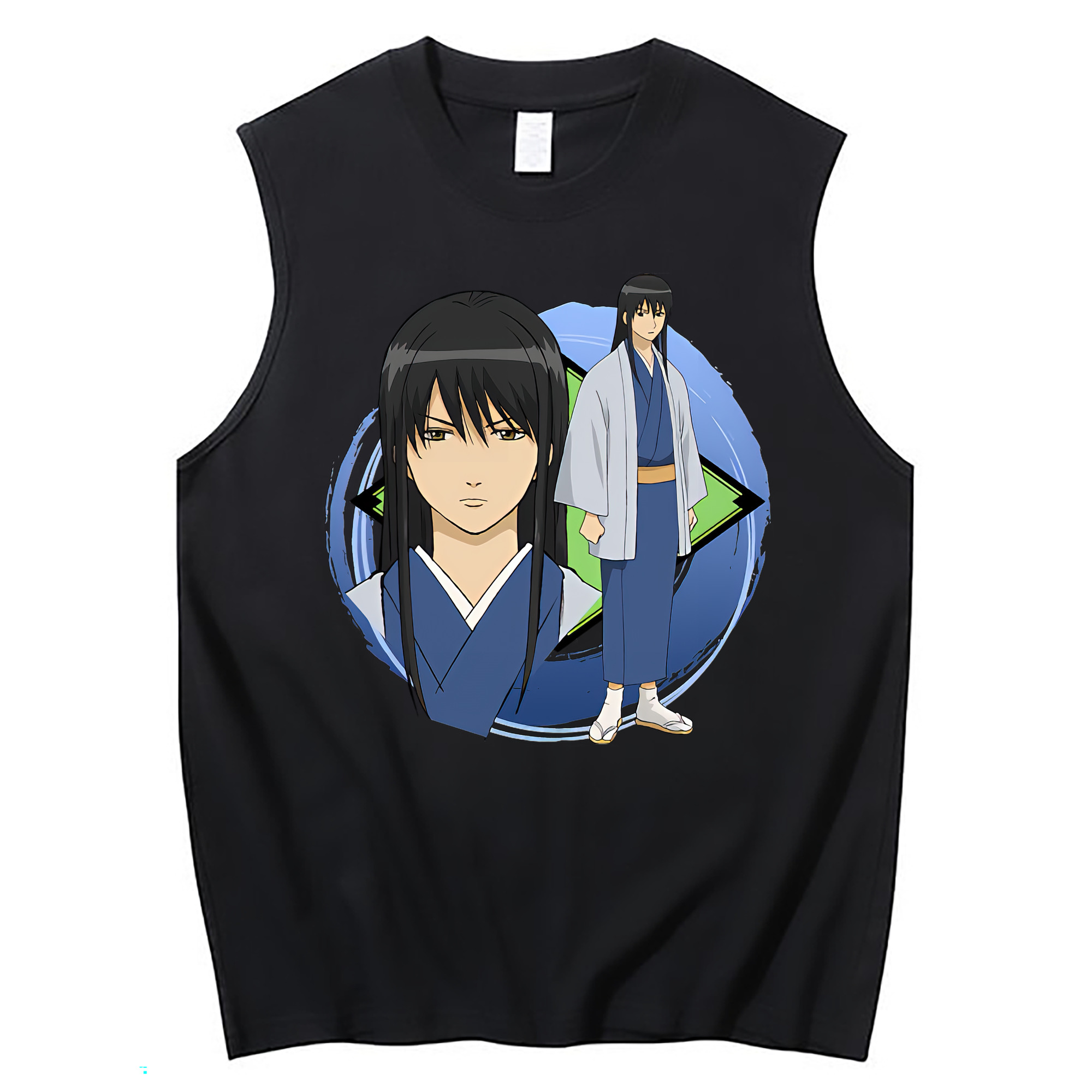 （画像用） ぎんたま 坂田銀時（さかたぎんとき） 神楽 志村新八（しむら しんぱち） GINTAMA Sakata Gintoki Kagura Shimura Shinpachi コットン100％タンクトップ（フロントプリント）