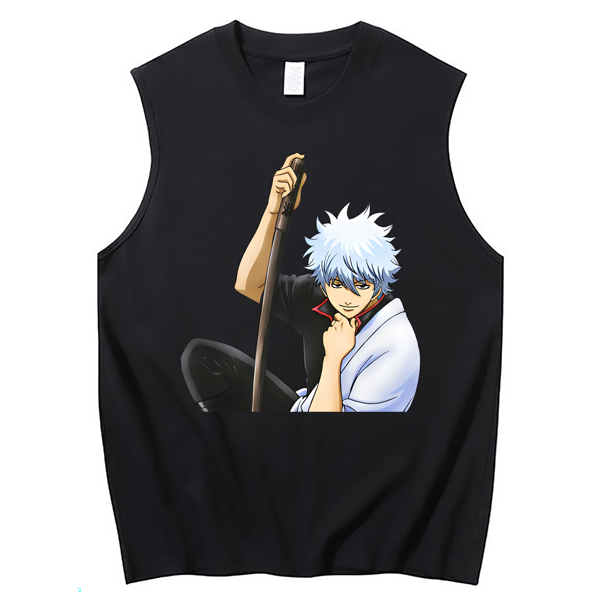 （画像用） ぎんたま 坂田銀時（さかたぎんとき） 神楽 志村新八（しむら しんぱち） GINTAMA Sakata Gintoki Kagura Shimura Shinpachi コットン100％タンクトップ（フロントプリント）