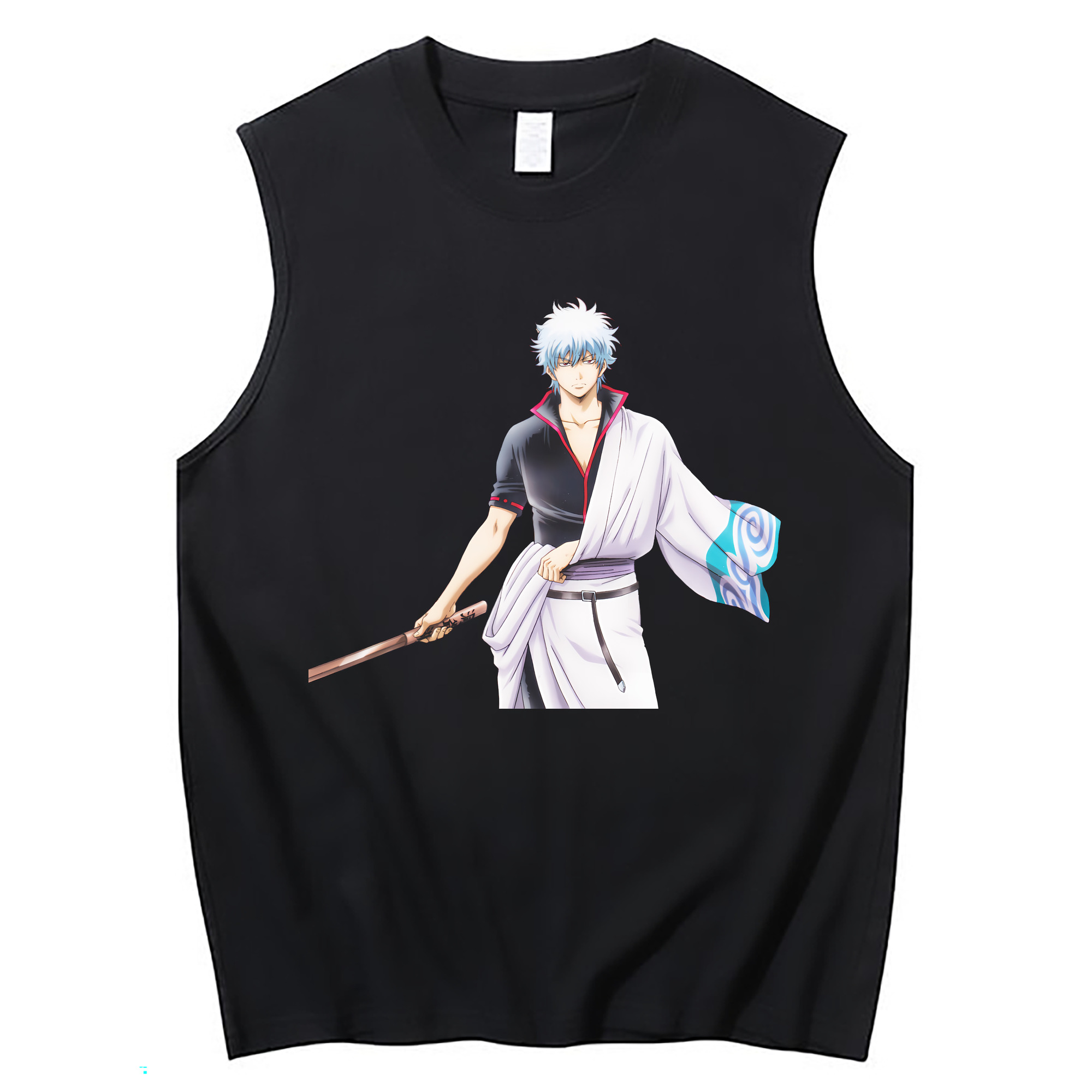 （画像用） ぎんたま 坂田銀時（さかたぎんとき） 神楽 志村新八（しむら しんぱち） GINTAMA Sakata Gintoki Kagura Shimura Shinpachi コットン100％タンクトップ（フロントプリント）