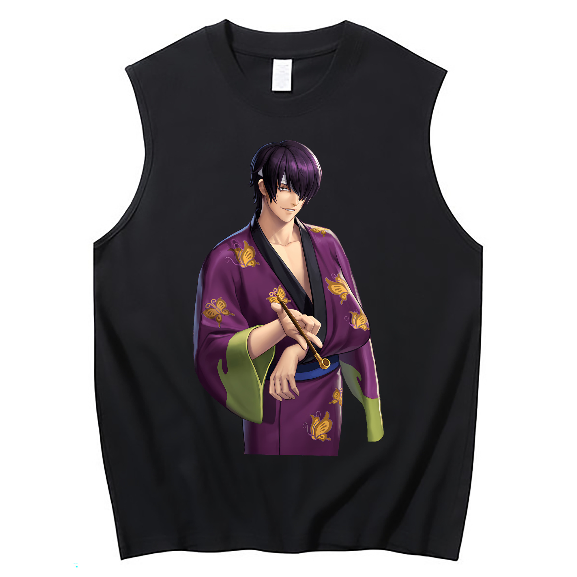 （画像用） ぎんたま 坂田銀時（さかたぎんとき） 神楽 志村新八（しむら しんぱち） GINTAMA Sakata Gintoki Kagura Shimura Shinpachi コットン100％タンクトップ（フロントプリント）