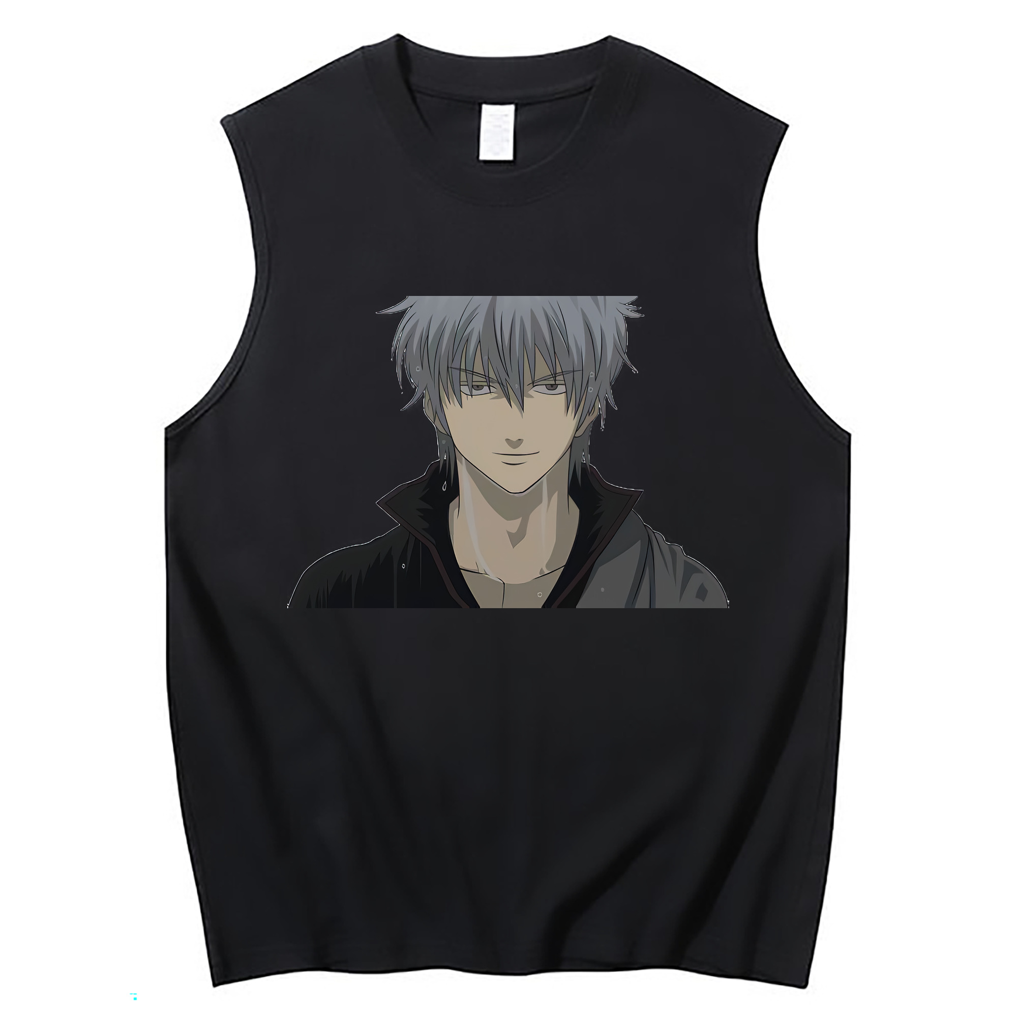 （画像用） ぎんたま 坂田銀時（さかたぎんとき） 神楽 志村新八（しむら しんぱち） GINTAMA Sakata Gintoki Kagura Shimura Shinpachi コットン100％タンクトップ（フロントプリント）