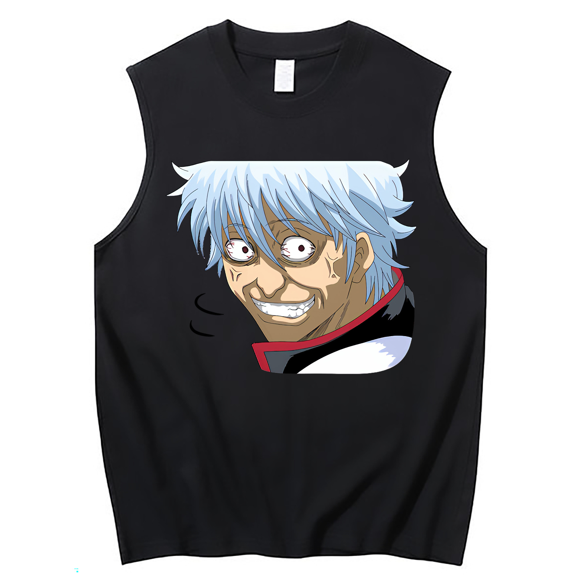 （画像用） ぎんたま 坂田銀時（さかたぎんとき） 神楽 志村新八（しむら しんぱち） GINTAMA Sakata Gintoki Kagura Shimura Shinpachi コットン100％タンクトップ（フロントプリント）