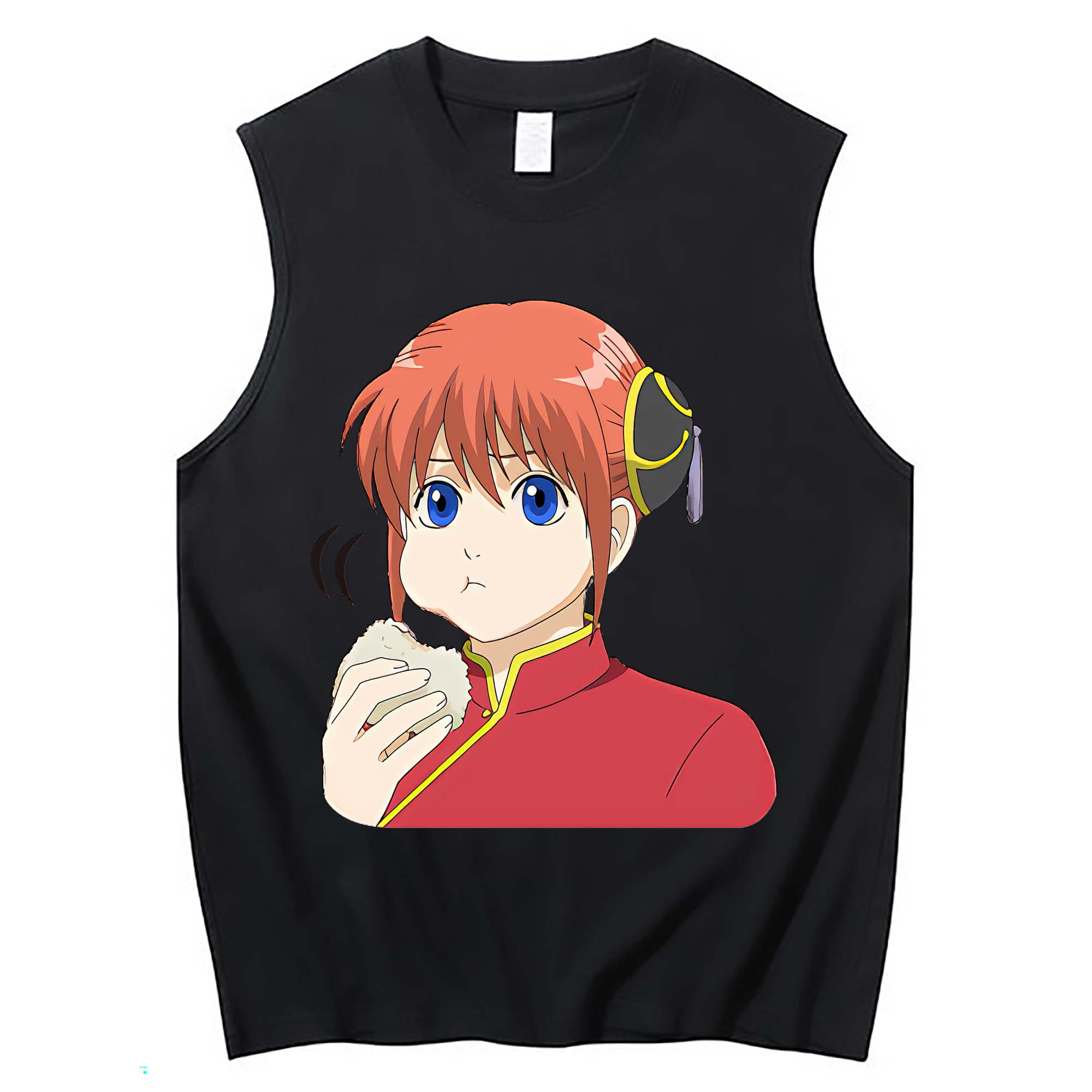（画像用） ぎんたま 坂田銀時（さかたぎんとき） 神楽 志村新八（しむら しんぱち） GINTAMA Sakata Gintoki Kagura Shimura Shinpachi コットン100％タンクトップ（フロントプリント）