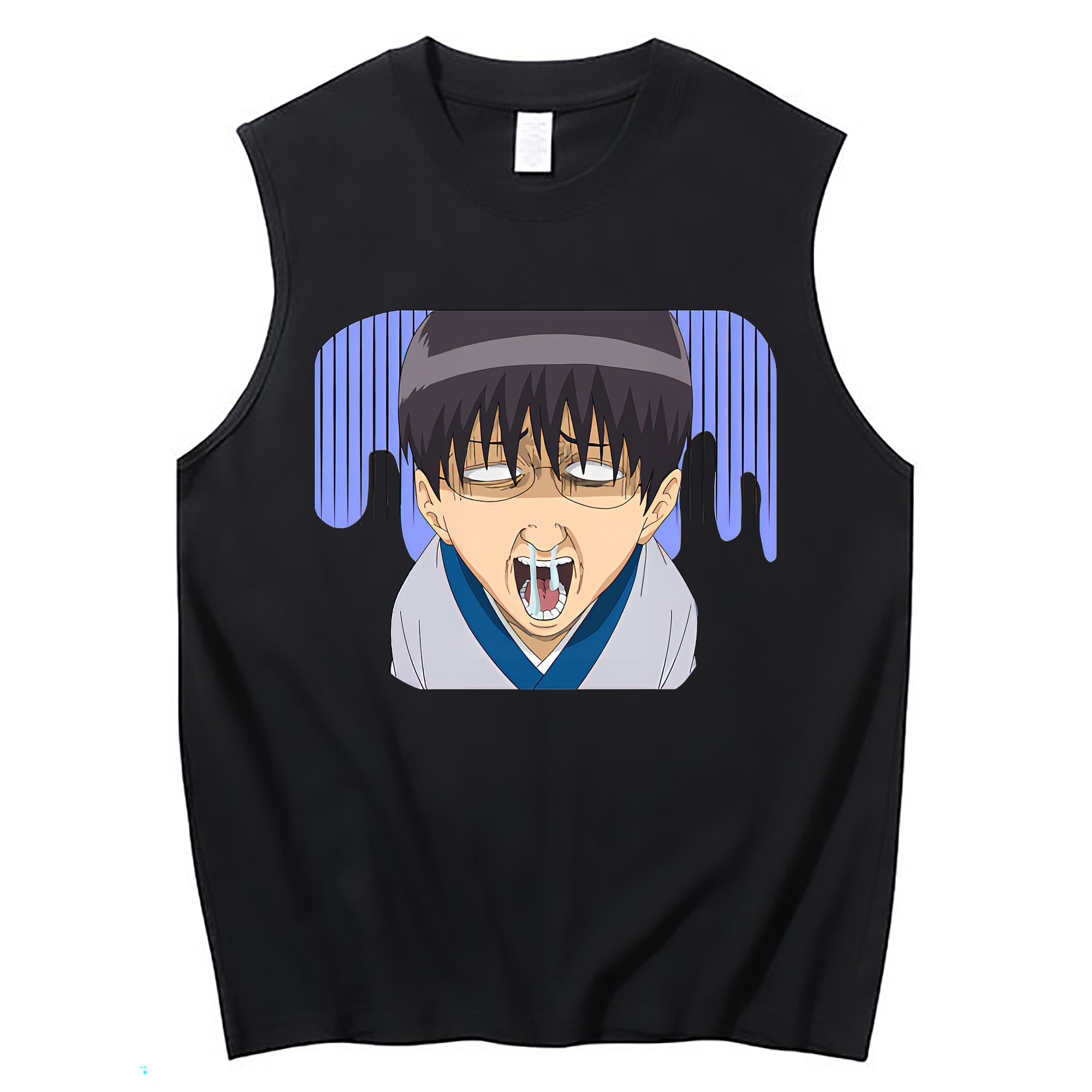 （画像用） ぎんたま 坂田銀時（さかたぎんとき） 神楽 志村新八（しむら しんぱち） GINTAMA Sakata Gintoki Kagura Shimura Shinpachi コットン100％タンクトップ（フロントプリント）