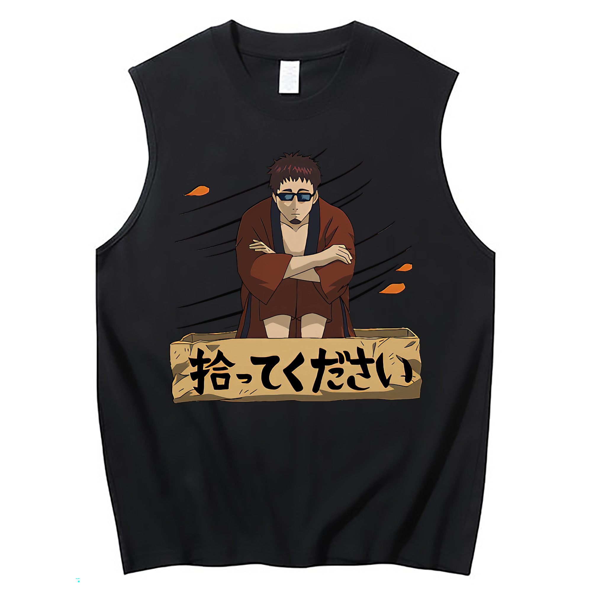 （画像用） ぎんたま 坂田銀時（さかたぎんとき） 神楽 志村新八（しむら しんぱち） GINTAMA Sakata Gintoki Kagura Shimura Shinpachi コットン100％タンクトップ（フロントプリント）