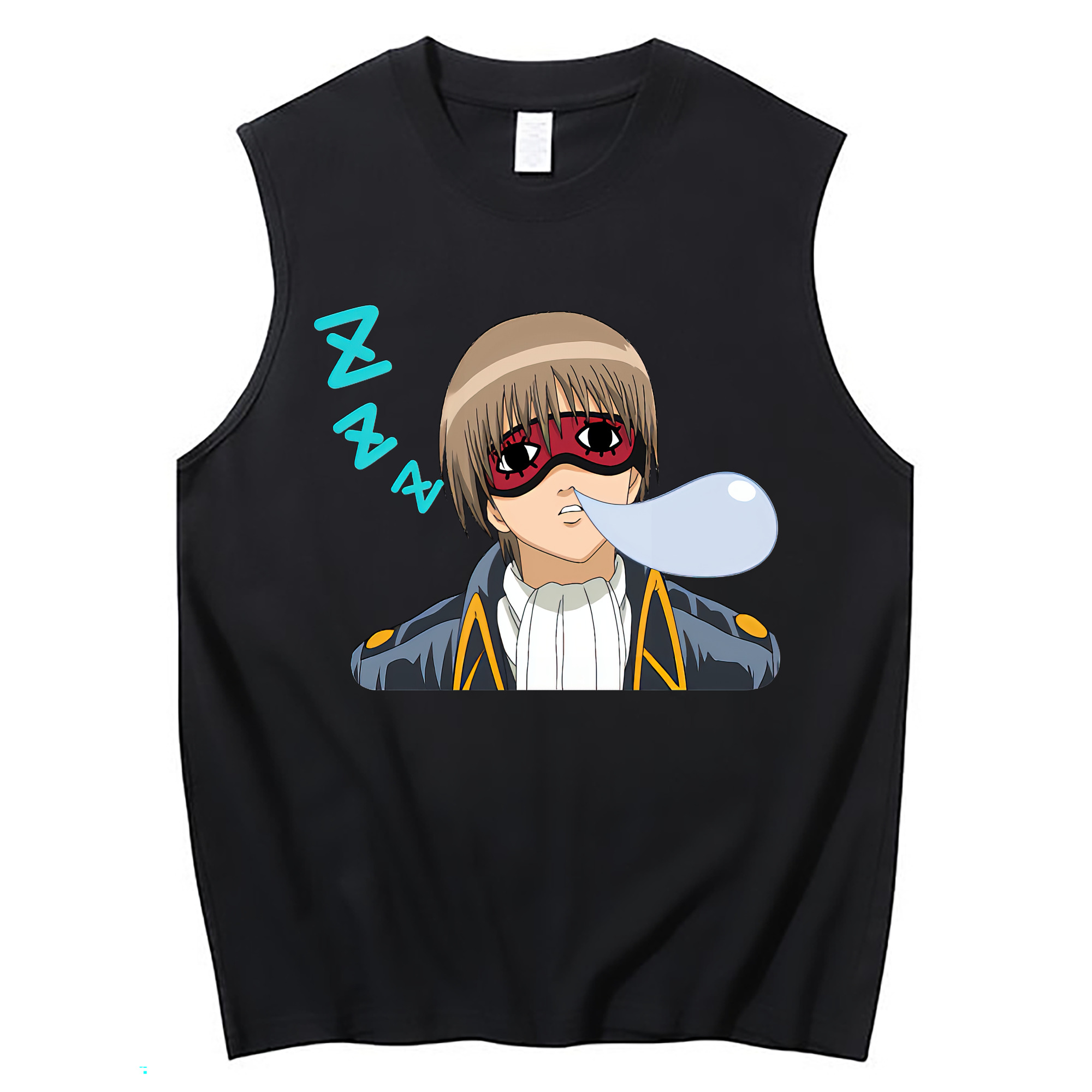 （画像用） ぎんたま 坂田銀時（さかたぎんとき） 神楽 志村新八（しむら しんぱち） GINTAMA Sakata Gintoki Kagura Shimura Shinpachi コットン100％タンクトップ（フロントプリント）