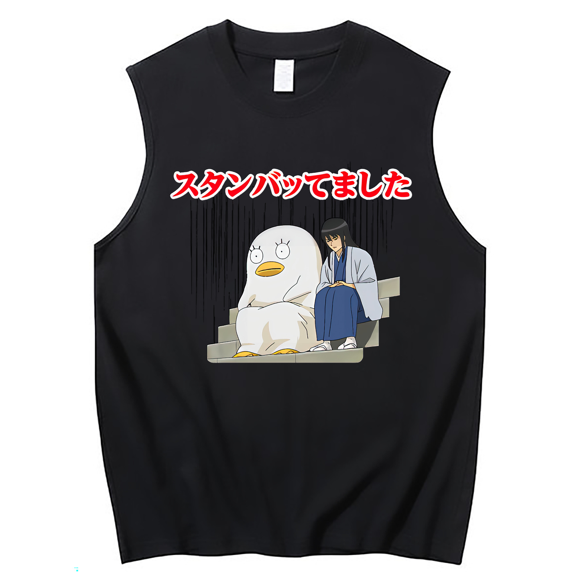 （画像用） ぎんたま 坂田銀時（さかたぎんとき） 神楽 志村新八（しむら しんぱち） GINTAMA Sakata Gintoki Kagura Shimura Shinpachi コットン100％タンクトップ（フロントプリント）