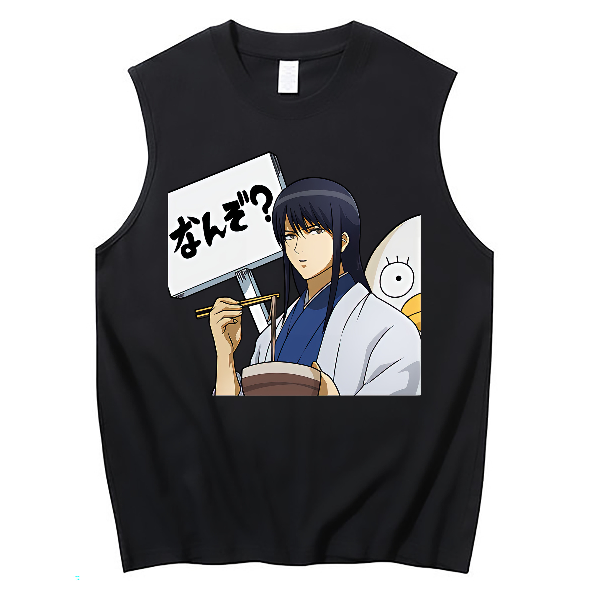（画像用） ぎんたま 坂田銀時（さかたぎんとき） 神楽 志村新八（しむら しんぱち） GINTAMA Sakata Gintoki Kagura Shimura Shinpachi コットン100％タンクトップ（フロントプリント）