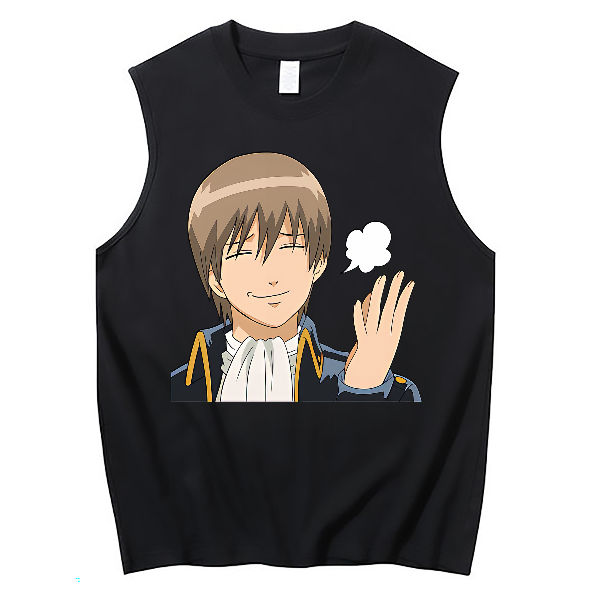 （画像用） ぎんたま 坂田銀時（さかたぎんとき） 神楽 志村新八（しむら しんぱち） GINTAMA Sakata Gintoki Kagura Shimura Shinpachi コットン100％タンクトップ（フロントプリント）
