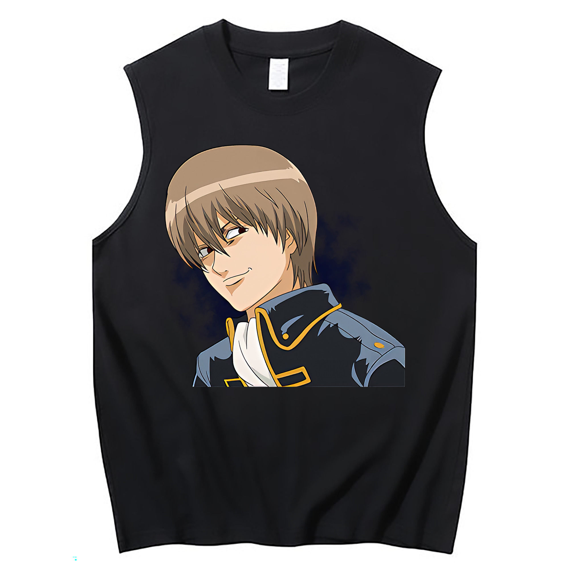 （画像用） ぎんたま 坂田銀時（さかたぎんとき） 神楽 志村新八（しむら しんぱち） GINTAMA Sakata Gintoki Kagura Shimura Shinpachi コットン100％タンクトップ（フロントプリント）