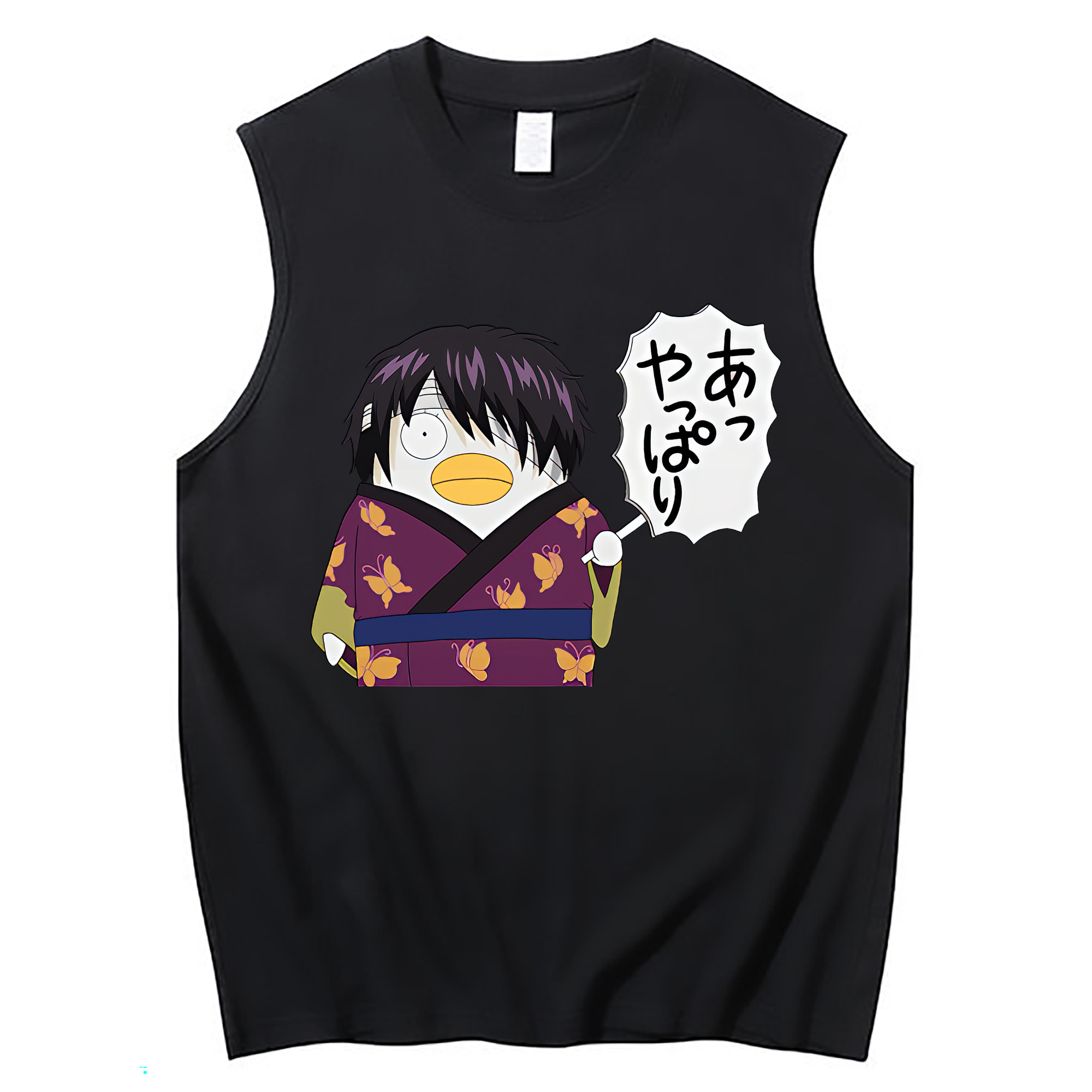 （画像用） ぎんたま 坂田銀時（さかたぎんとき） 神楽 志村新八（しむら しんぱち） GINTAMA Sakata Gintoki Kagura Shimura Shinpachi コットン100％タンクトップ（フロントプリント）