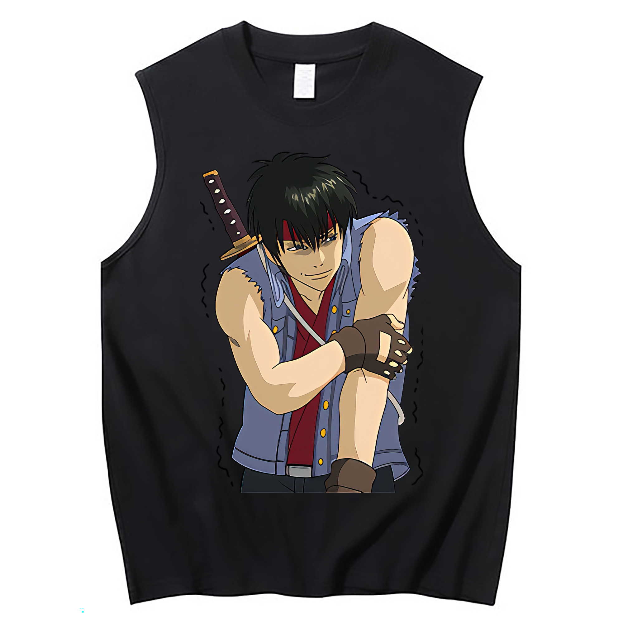 （画像用） ぎんたま 坂田銀時（さかたぎんとき） 神楽 志村新八（しむら しんぱち） GINTAMA Sakata Gintoki Kagura Shimura Shinpachi コットン100％タンクトップ（フロントプリント）