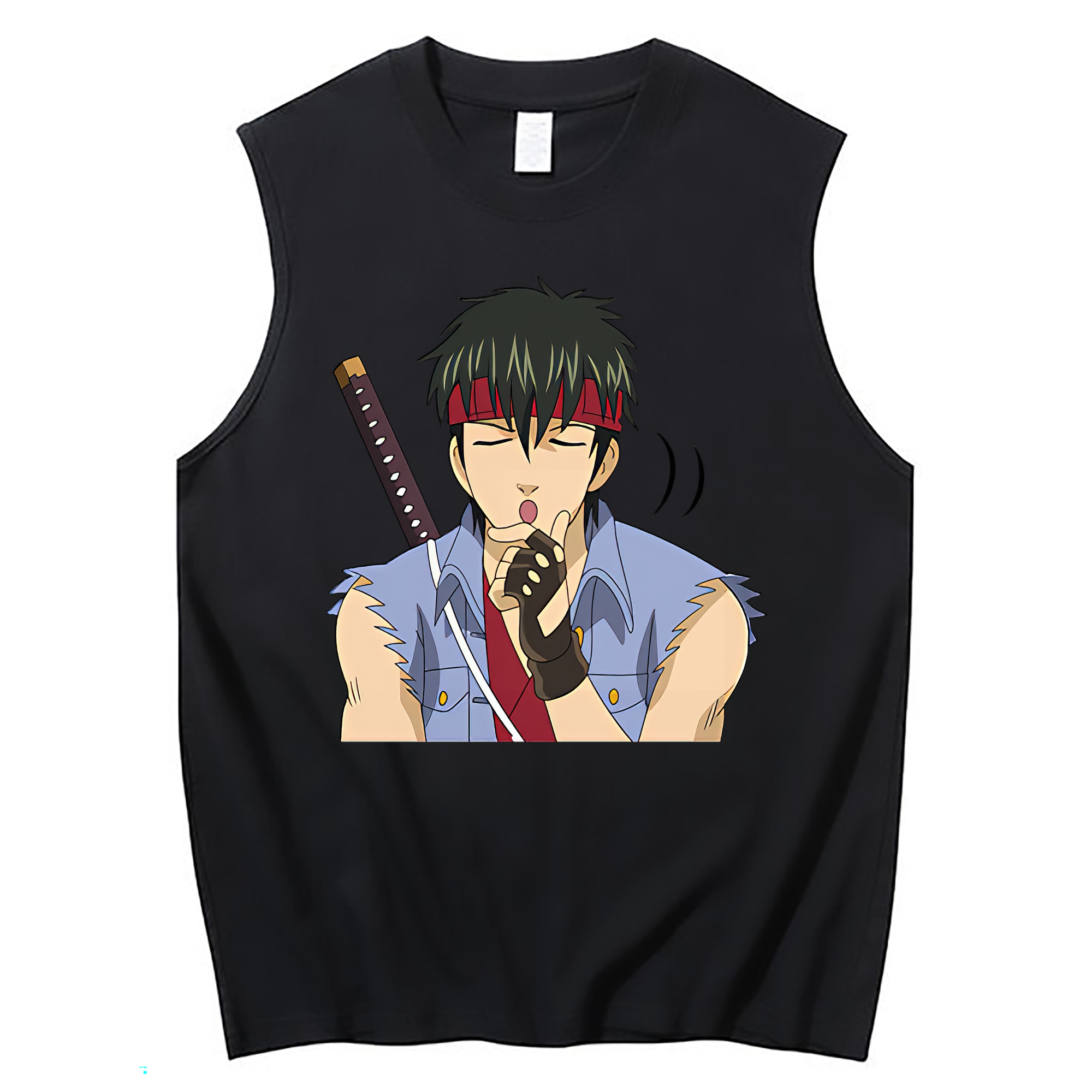 （画像用） ぎんたま 坂田銀時（さかたぎんとき） 神楽 志村新八（しむら しんぱち） GINTAMA Sakata Gintoki Kagura Shimura Shinpachi コットン100％タンクトップ（フロントプリント）
