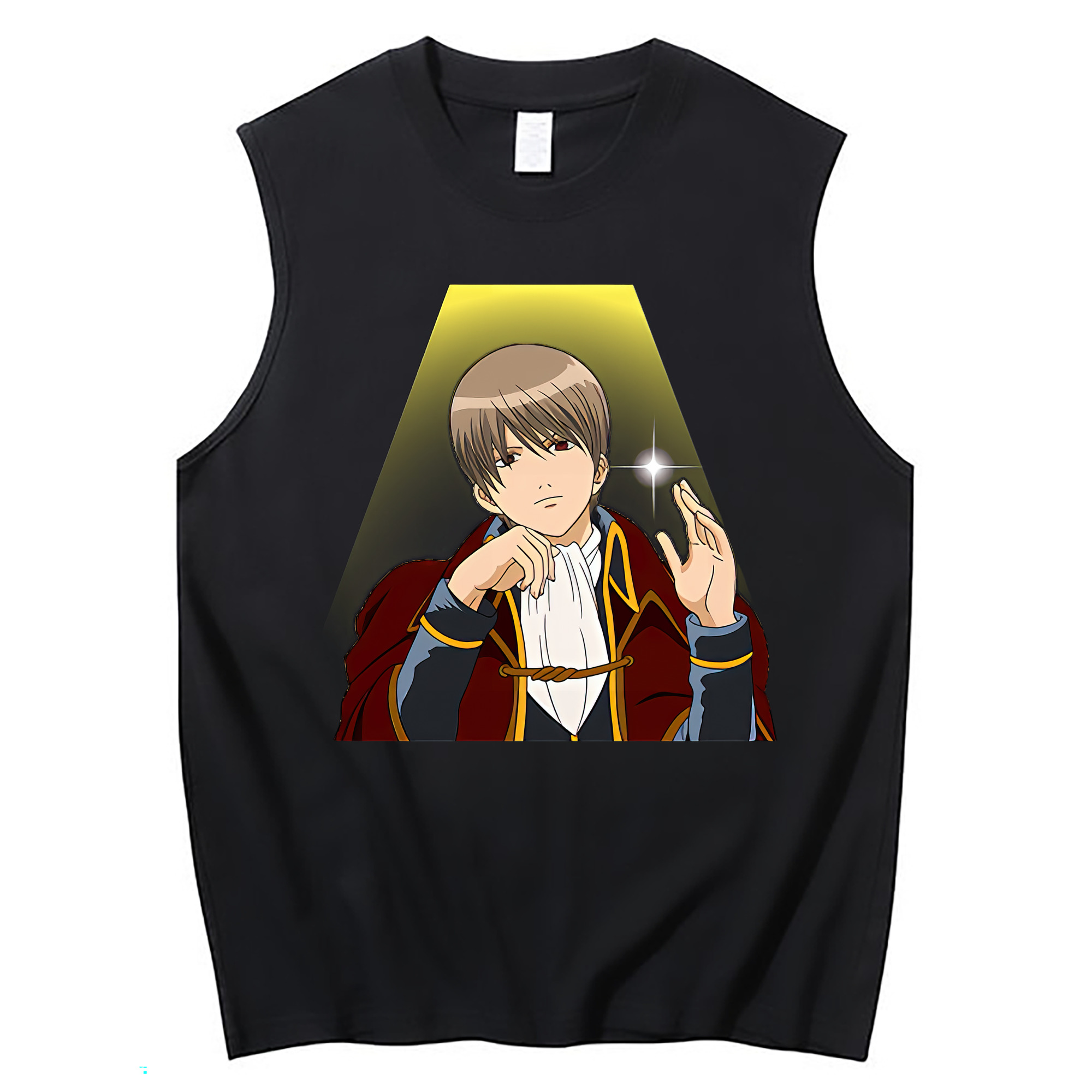 （画像用） ぎんたま 坂田銀時（さかたぎんとき） 神楽 志村新八（しむら しんぱち） GINTAMA Sakata Gintoki Kagura Shimura Shinpachi コットン100％タンクトップ（フロントプリント）