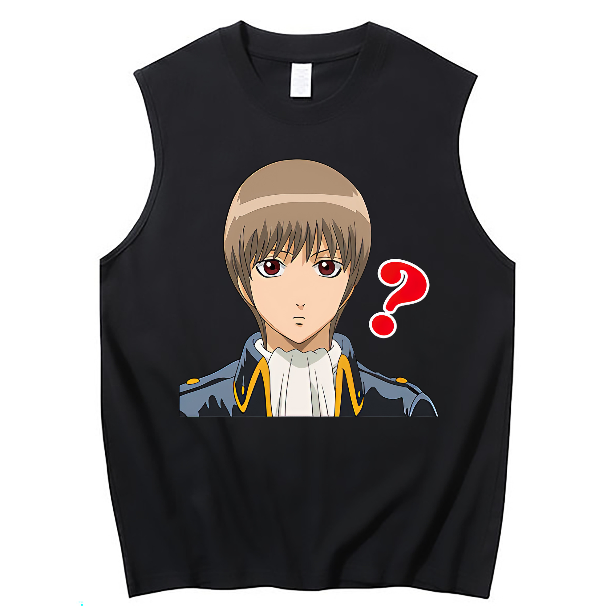（画像用） ぎんたま 坂田銀時（さかたぎんとき） 神楽 志村新八（しむら しんぱち） GINTAMA Sakata Gintoki Kagura Shimura Shinpachi コットン100％タンクトップ（フロントプリント）