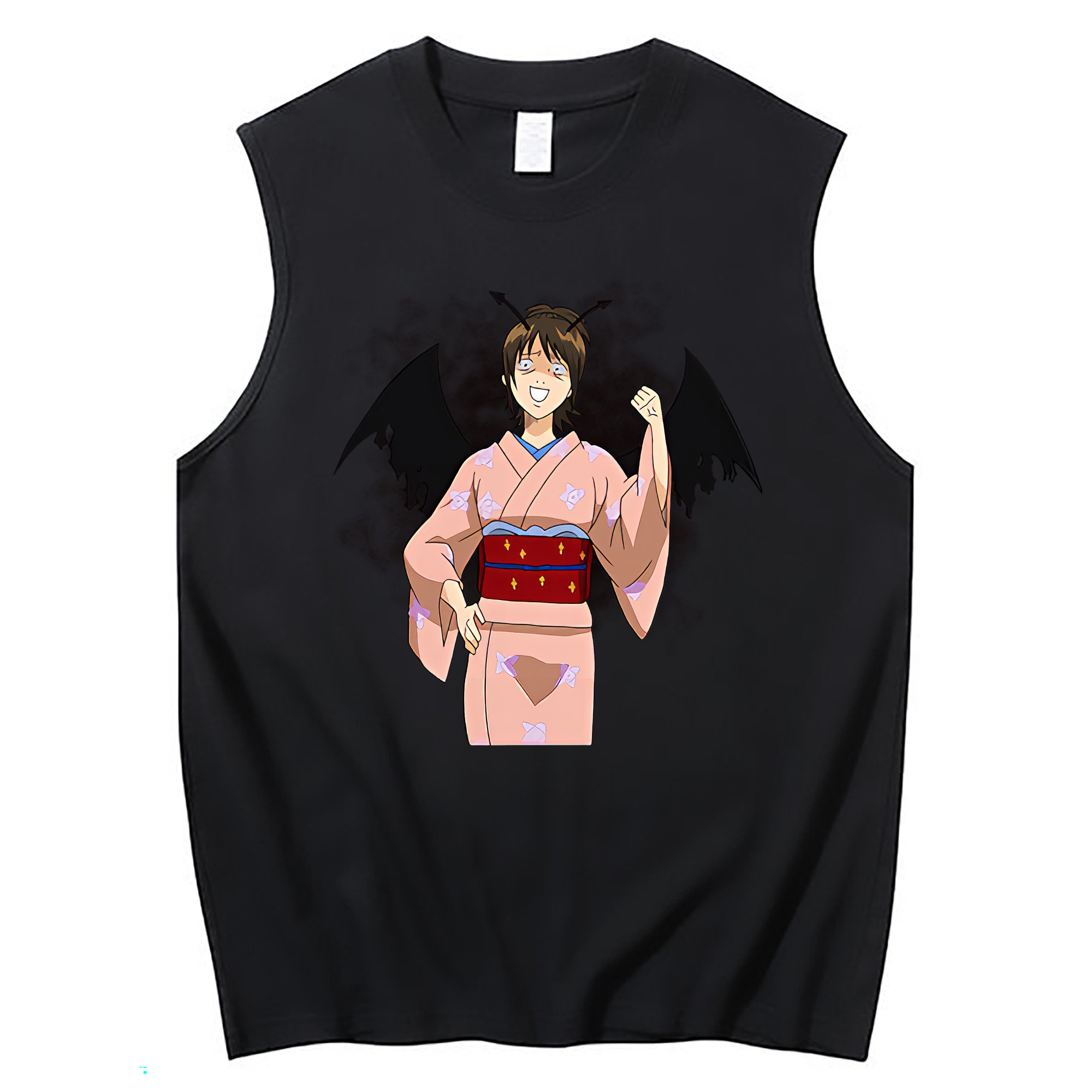 （画像用） ぎんたま 坂田銀時（さかたぎんとき） 神楽 志村新八（しむら しんぱち） GINTAMA Sakata Gintoki Kagura Shimura Shinpachi コットン100％タンクトップ（フロントプリント）