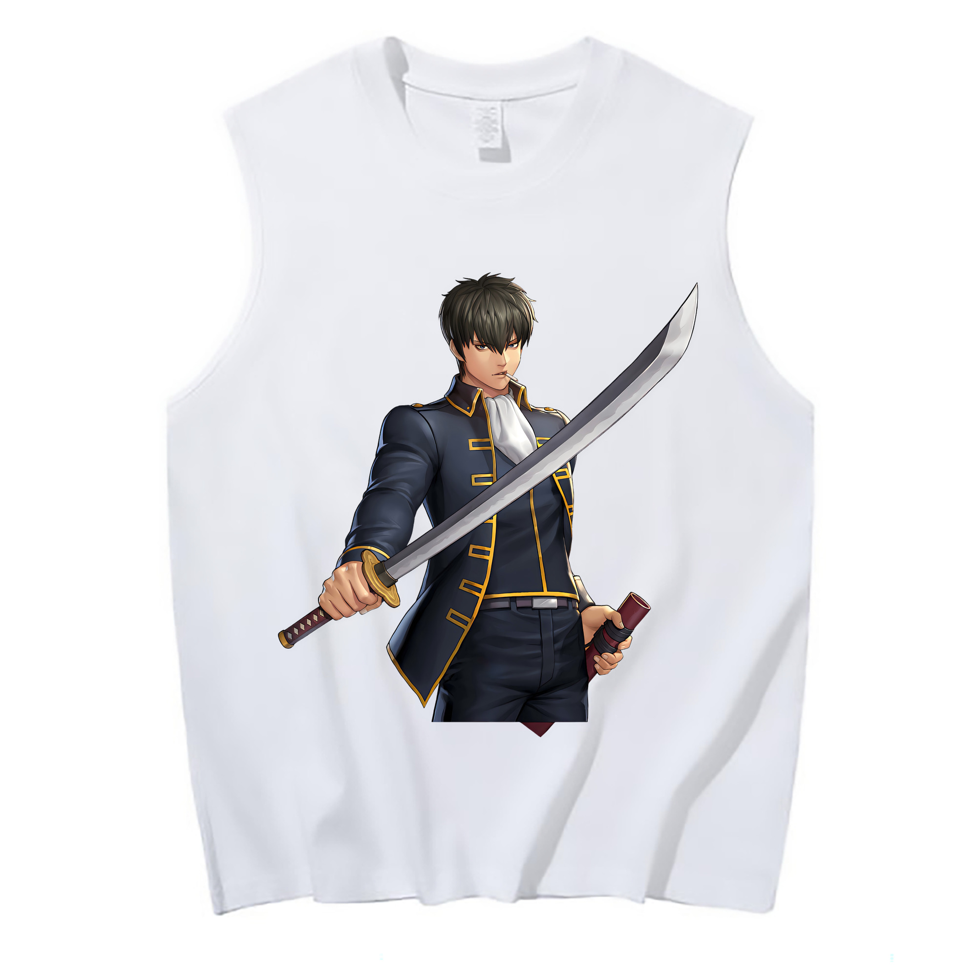 （画像用） ぎんたま 坂田銀時（さかたぎんとき） 神楽 志村新八（しむら しんぱち） GINTAMA Sakata Gintoki Kagura Shimura Shinpachi コットン100％タンクトップ（フロントプリント）