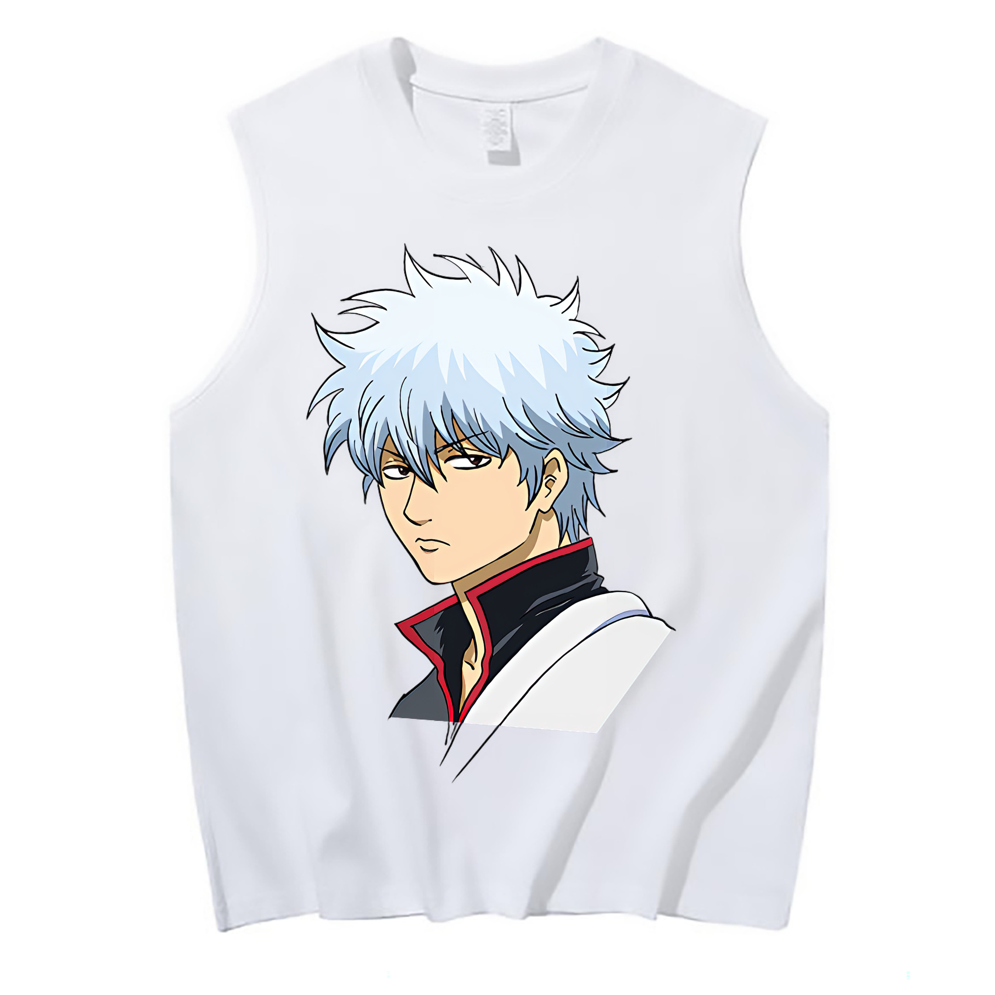 （画像用） ぎんたま 坂田銀時（さかたぎんとき） 神楽 志村新八（しむら しんぱち） GINTAMA Sakata Gintoki Kagura Shimura Shinpachi コットン100％タンクトップ（フロントプリント）