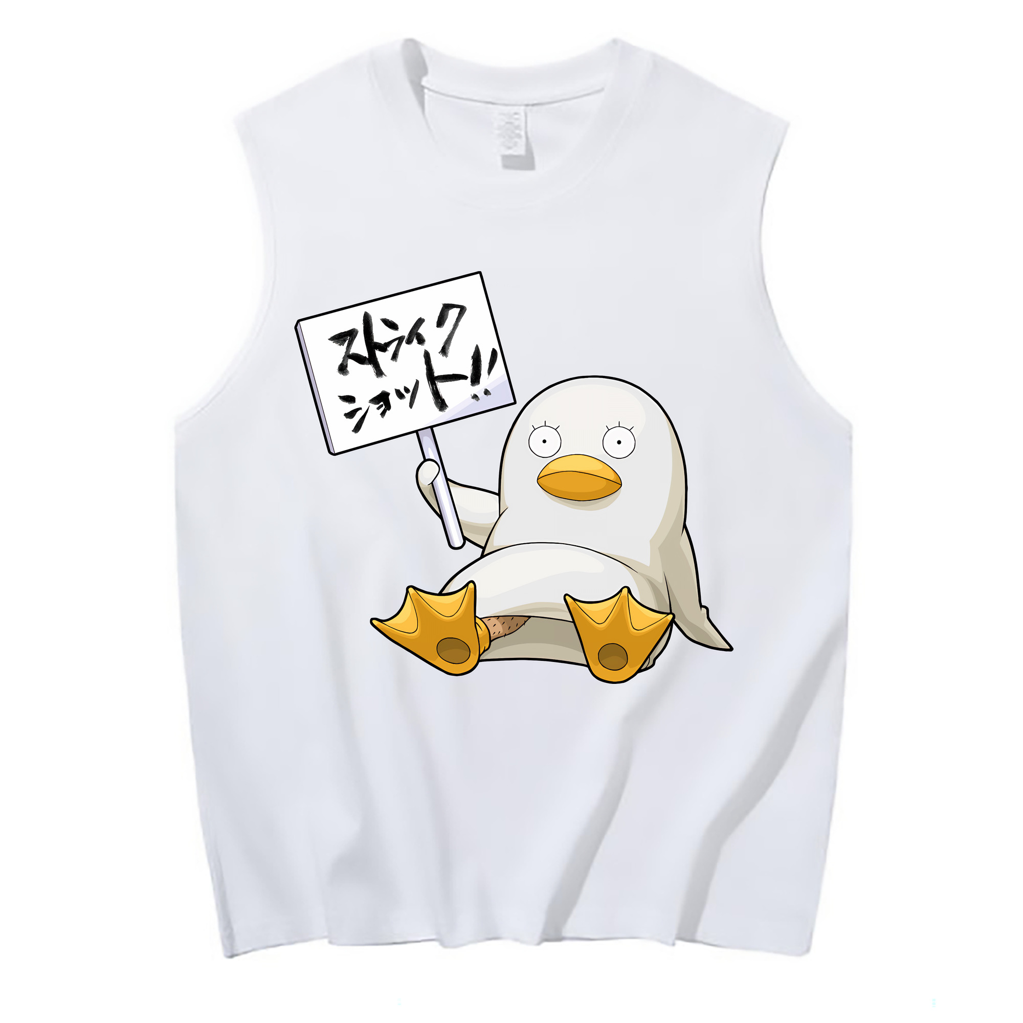 （画像用） ぎんたま 坂田銀時（さかたぎんとき） 神楽 志村新八（しむら しんぱち） GINTAMA Sakata Gintoki Kagura Shimura Shinpachi コットン100％タンクトップ（フロントプリント）