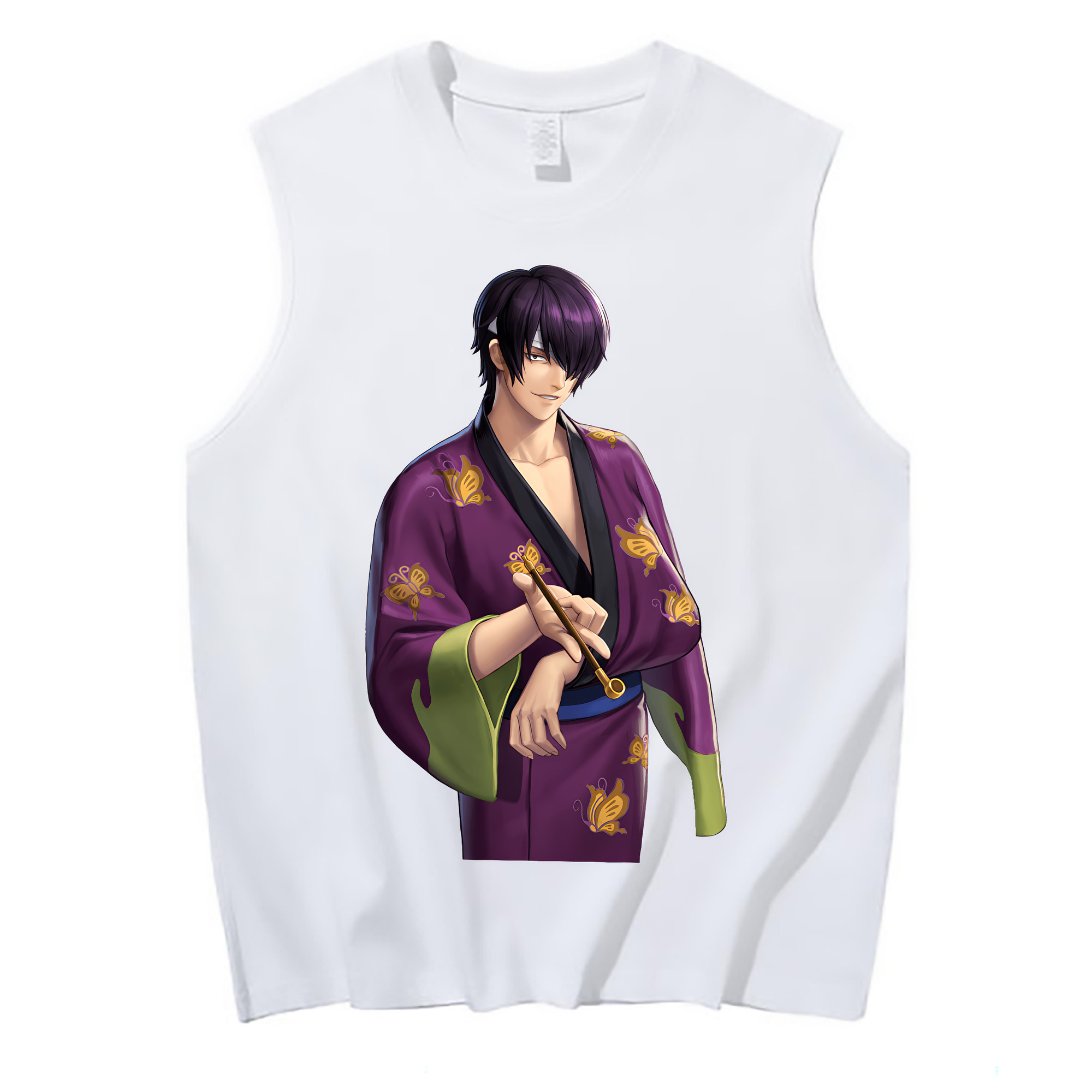 （画像用） ぎんたま 坂田銀時（さかたぎんとき） 神楽 志村新八（しむら しんぱち） GINTAMA Sakata Gintoki Kagura Shimura Shinpachi コットン100％タンクトップ（フロントプリント）