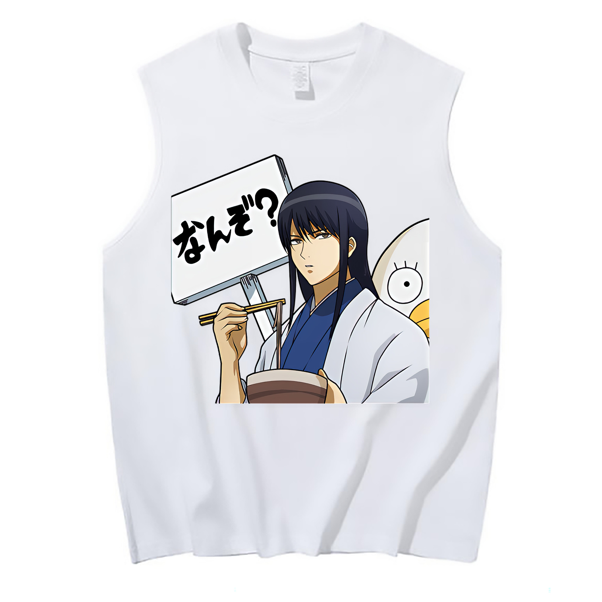（画像用） ぎんたま 坂田銀時（さかたぎんとき） 神楽 志村新八（しむら しんぱち） GINTAMA Sakata Gintoki Kagura Shimura Shinpachi コットン100％タンクトップ（フロントプリント）