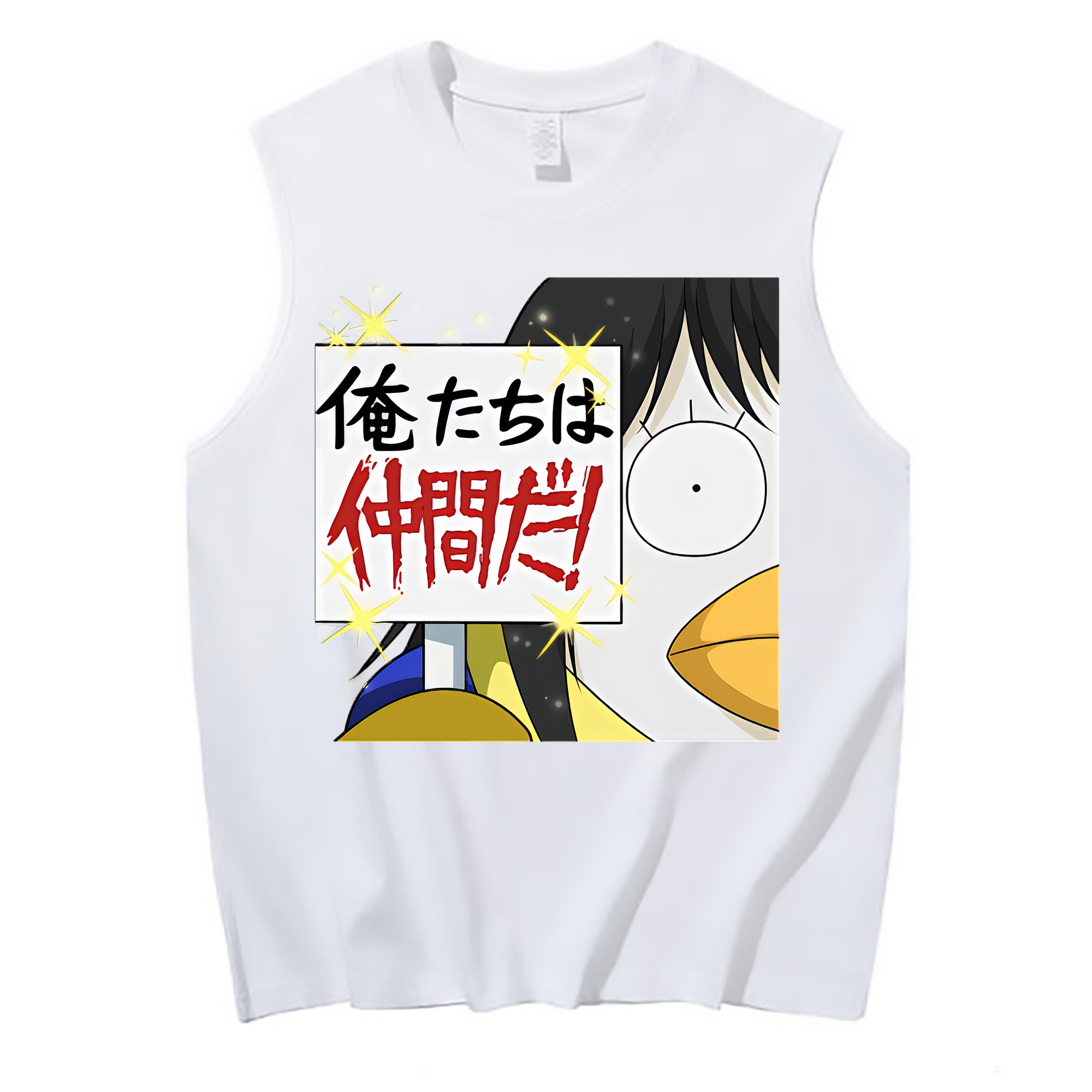 （画像用） ぎんたま 坂田銀時（さかたぎんとき） 神楽 志村新八（しむら しんぱち） GINTAMA Sakata Gintoki Kagura Shimura Shinpachi コットン100％タンクトップ（フロントプリント）