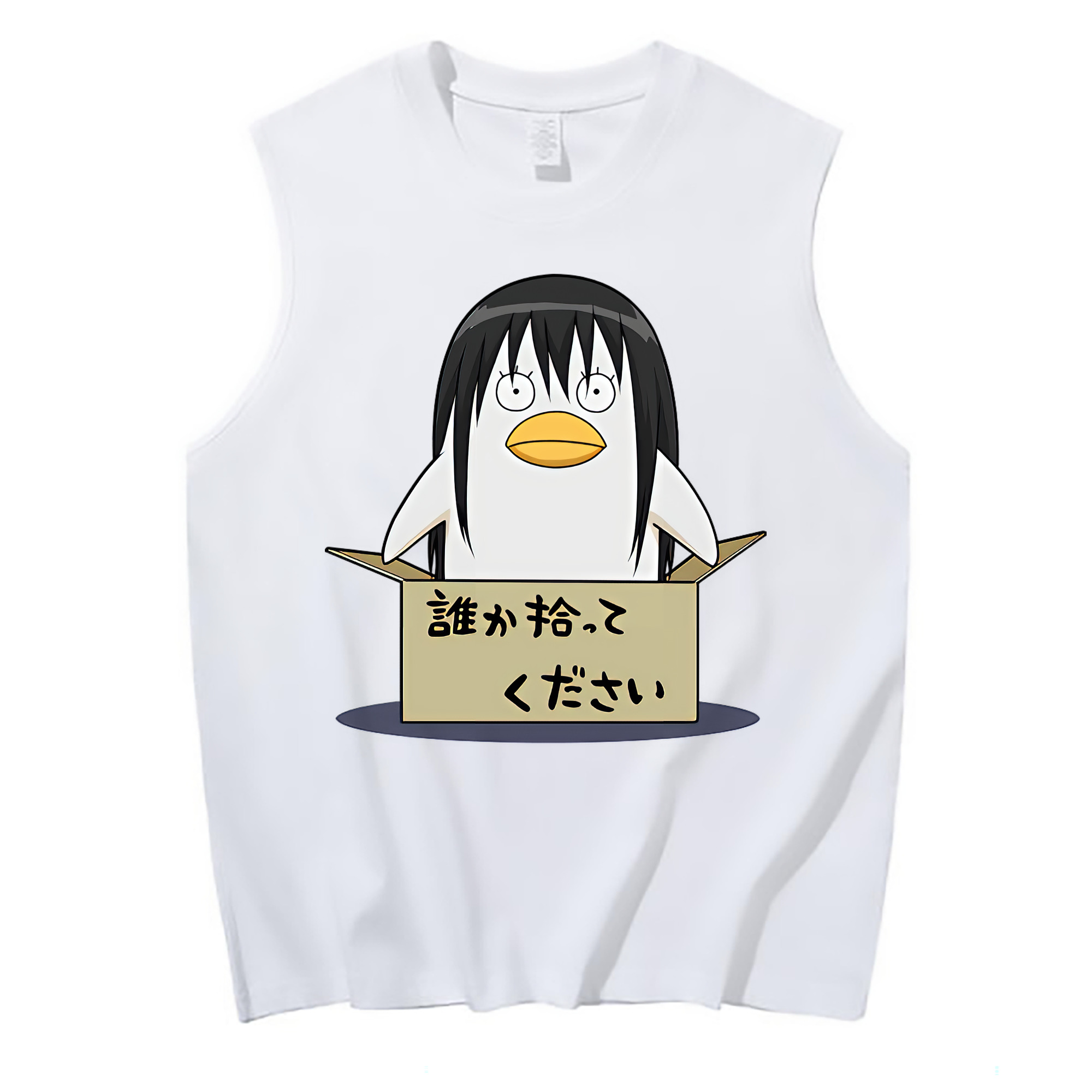 （画像用） ぎんたま 坂田銀時（さかたぎんとき） 神楽 志村新八（しむら しんぱち） GINTAMA Sakata Gintoki Kagura Shimura Shinpachi コットン100％タンクトップ（フロントプリント）