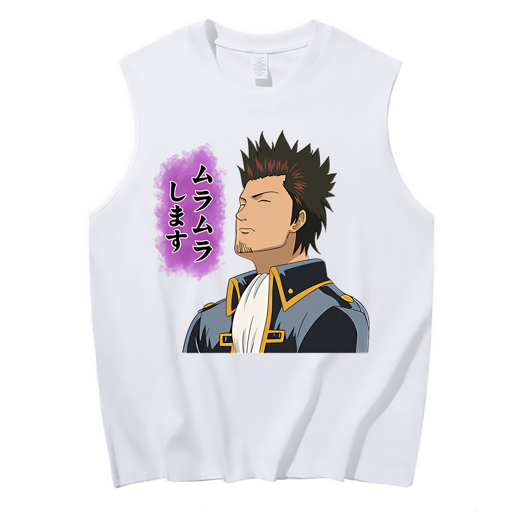 （画像用） ぎんたま 坂田銀時（さかたぎんとき） 神楽 志村新八（しむら しんぱち） GINTAMA Sakata Gintoki Kagura Shimura Shinpachi コットン100％タンクトップ（フロントプリント）