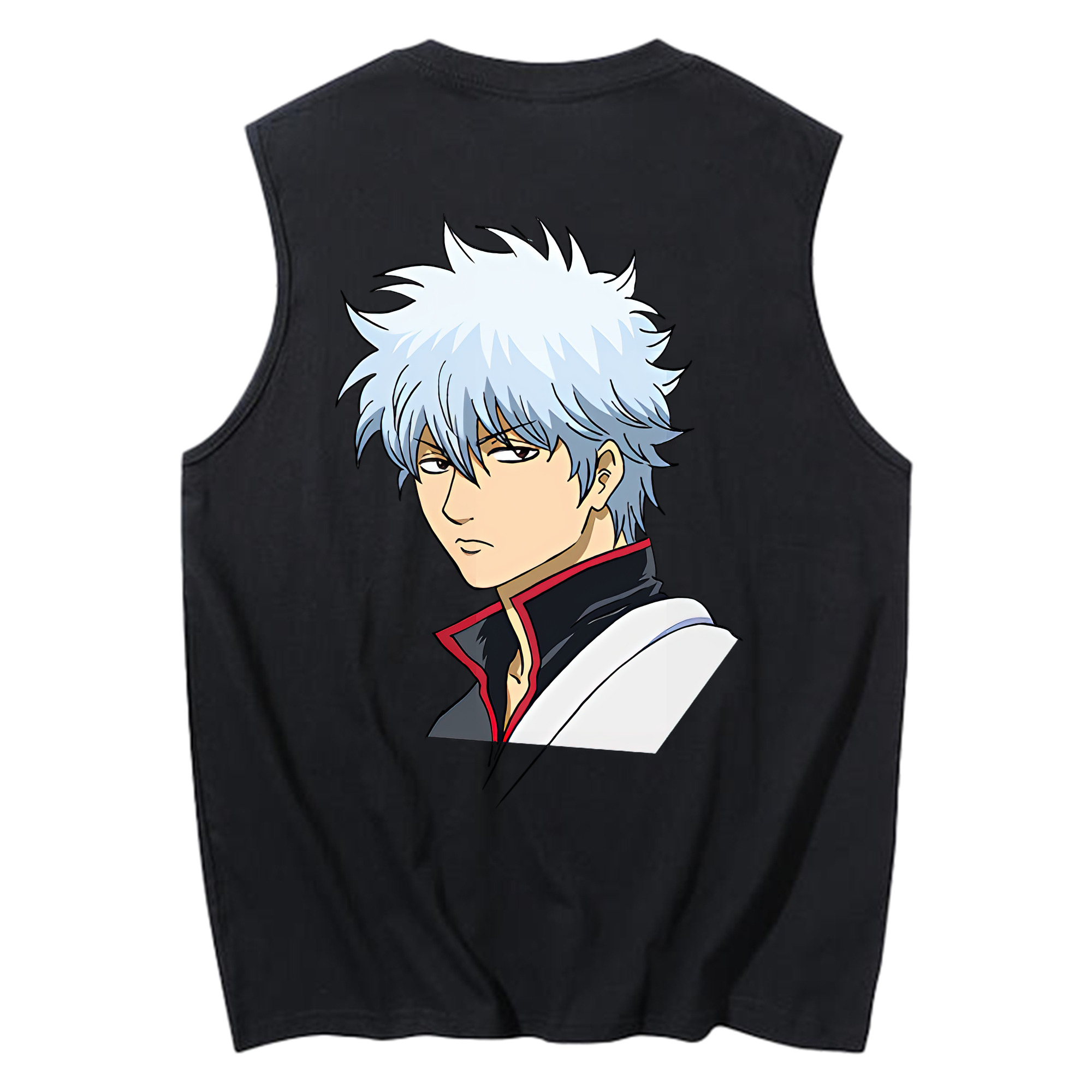 （画像用） ぎんたま 坂田銀時（さかたぎんとき） 神楽 志村新八（しむら しんぱち） GINTAMA Sakata Gintoki Kagura Shimura Shinpachi コットン100％タンクトップ（背面プリント）