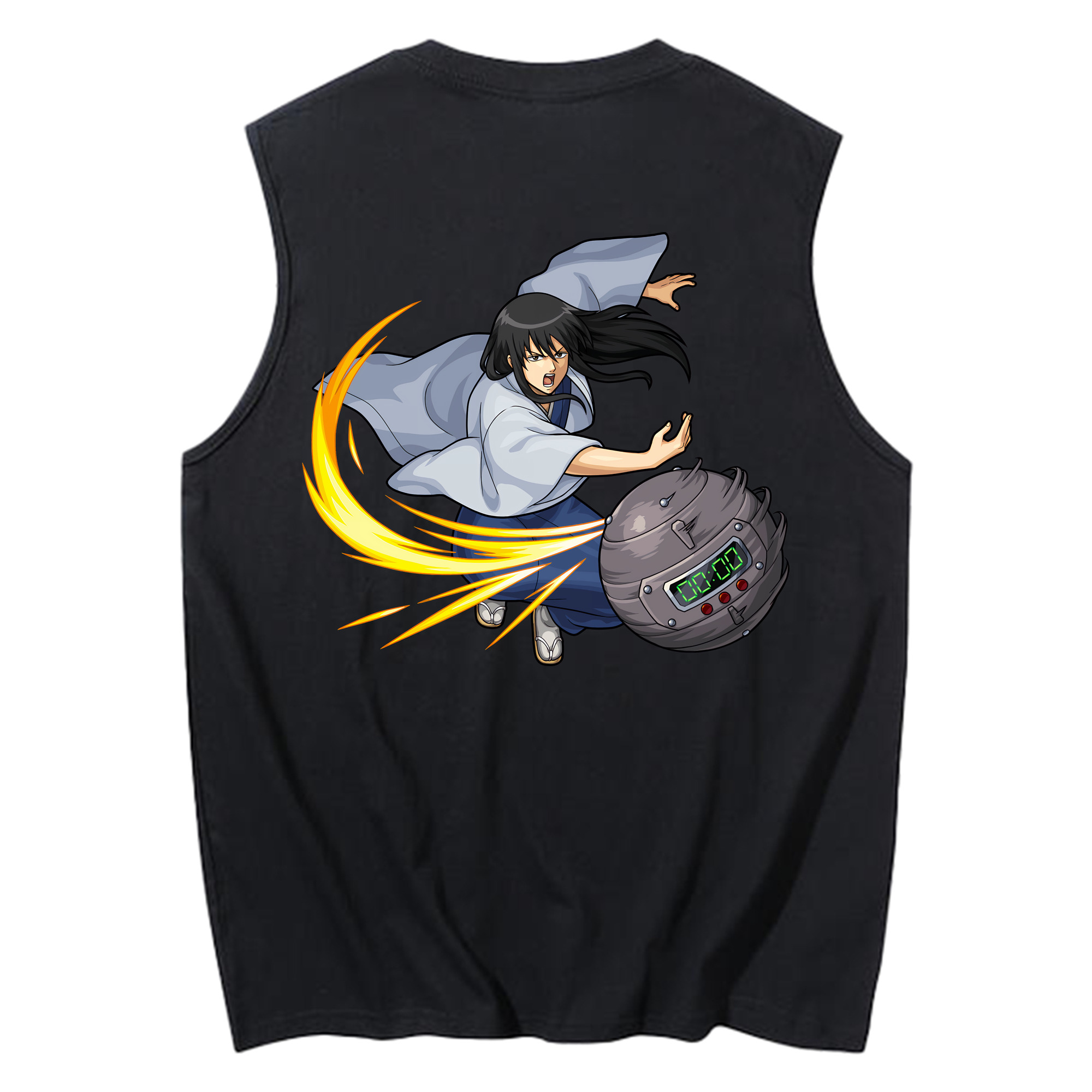 （画像用） ぎんたま 坂田銀時（さかたぎんとき） 神楽 志村新八（しむら しんぱち） GINTAMA Sakata Gintoki Kagura Shimura Shinpachi コットン100％タンクトップ（背面プリント）