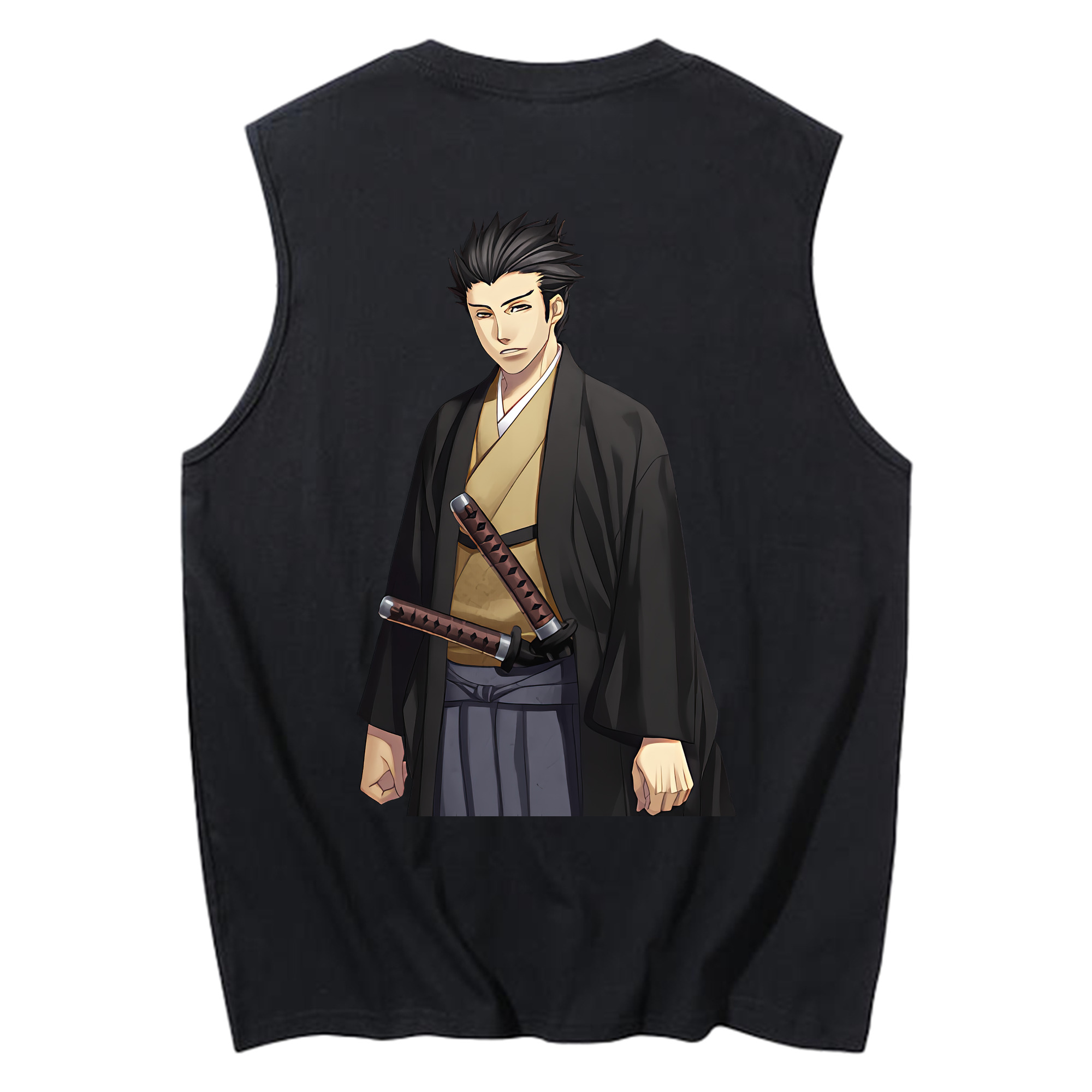 （画像用） ぎんたま 坂田銀時（さかたぎんとき） 神楽 志村新八（しむら しんぱち） GINTAMA Sakata Gintoki Kagura Shimura Shinpachi コットン100％タンクトップ（背面プリント）