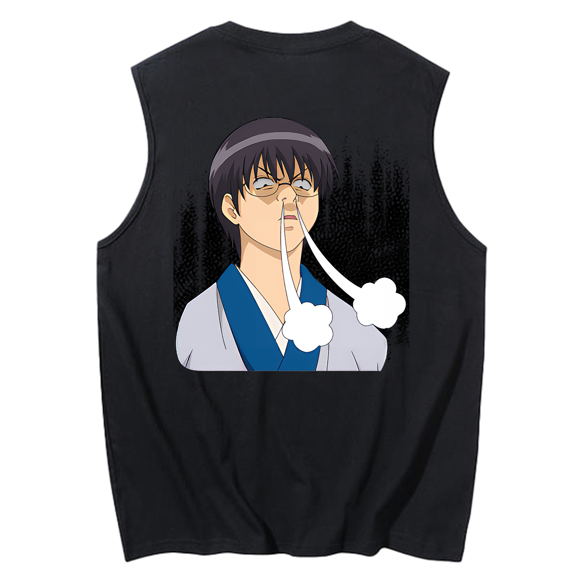 （画像用） ぎんたま 坂田銀時（さかたぎんとき） 神楽 志村新八（しむら しんぱち） GINTAMA Sakata Gintoki Kagura Shimura Shinpachi コットン100％タンクトップ（背面プリント）