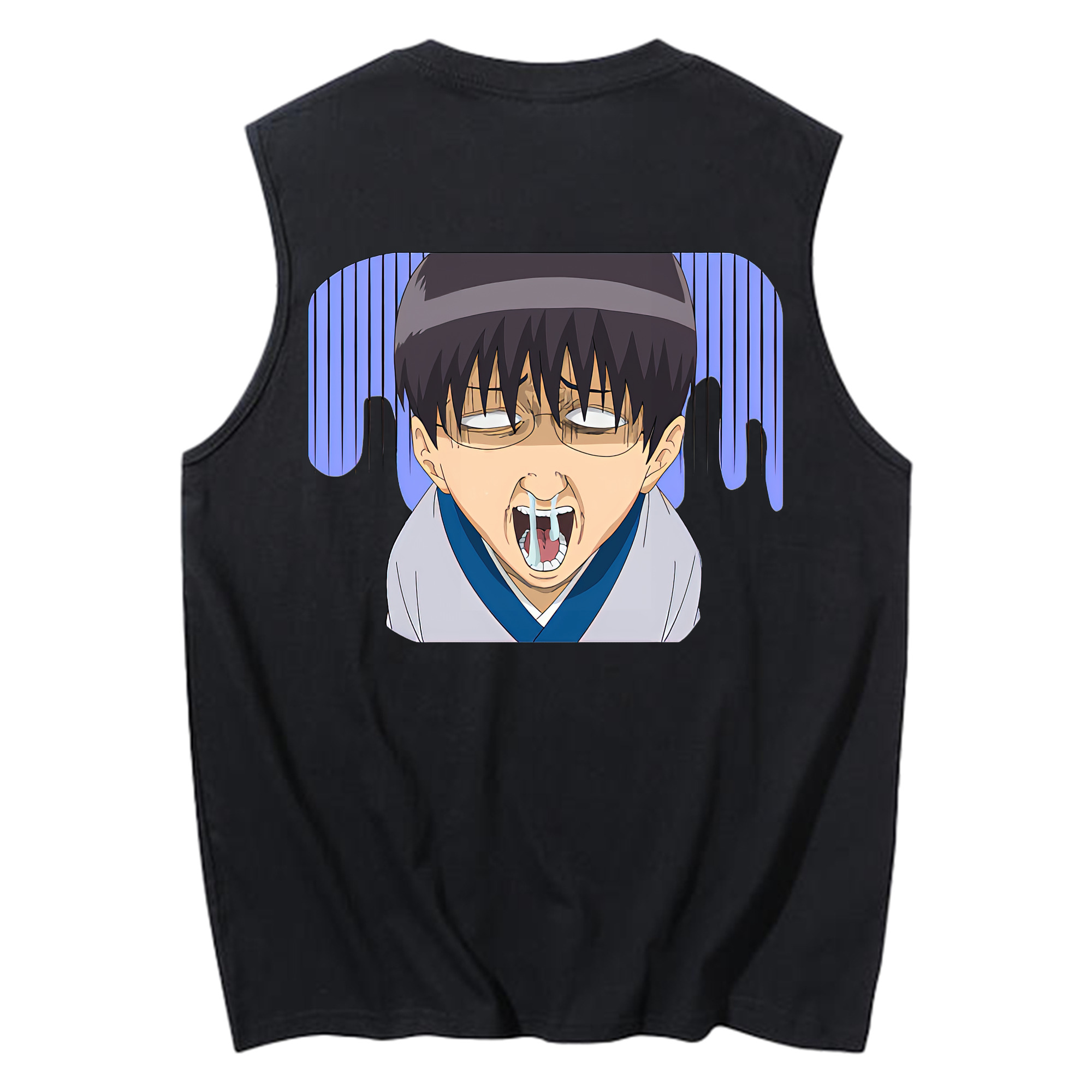 （画像用） ぎんたま 坂田銀時（さかたぎんとき） 神楽 志村新八（しむら しんぱち） GINTAMA Sakata Gintoki Kagura Shimura Shinpachi コットン100％タンクトップ（背面プリント）