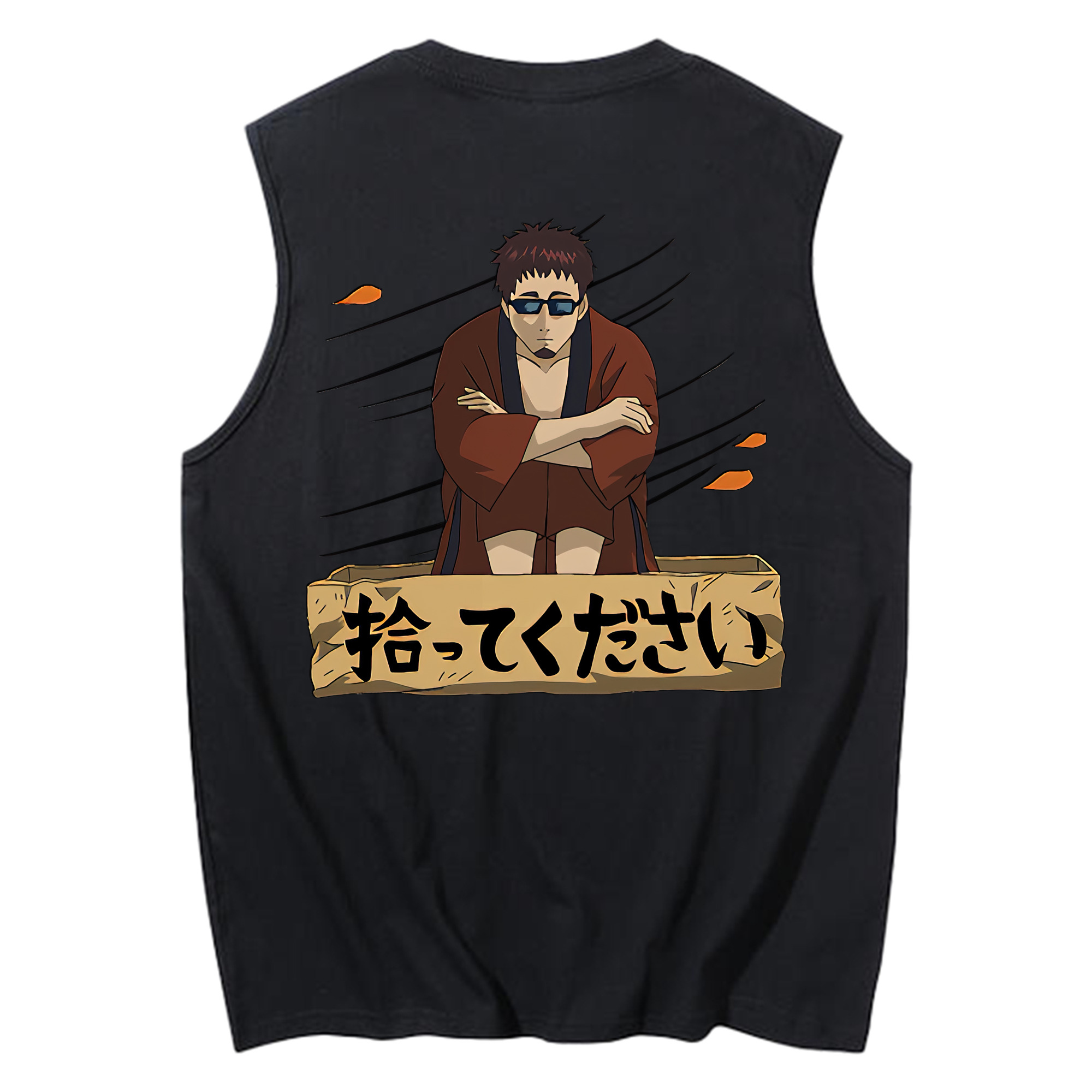 （画像用） ぎんたま 坂田銀時（さかたぎんとき） 神楽 志村新八（しむら しんぱち） GINTAMA Sakata Gintoki Kagura Shimura Shinpachi コットン100％タンクトップ（背面プリント）