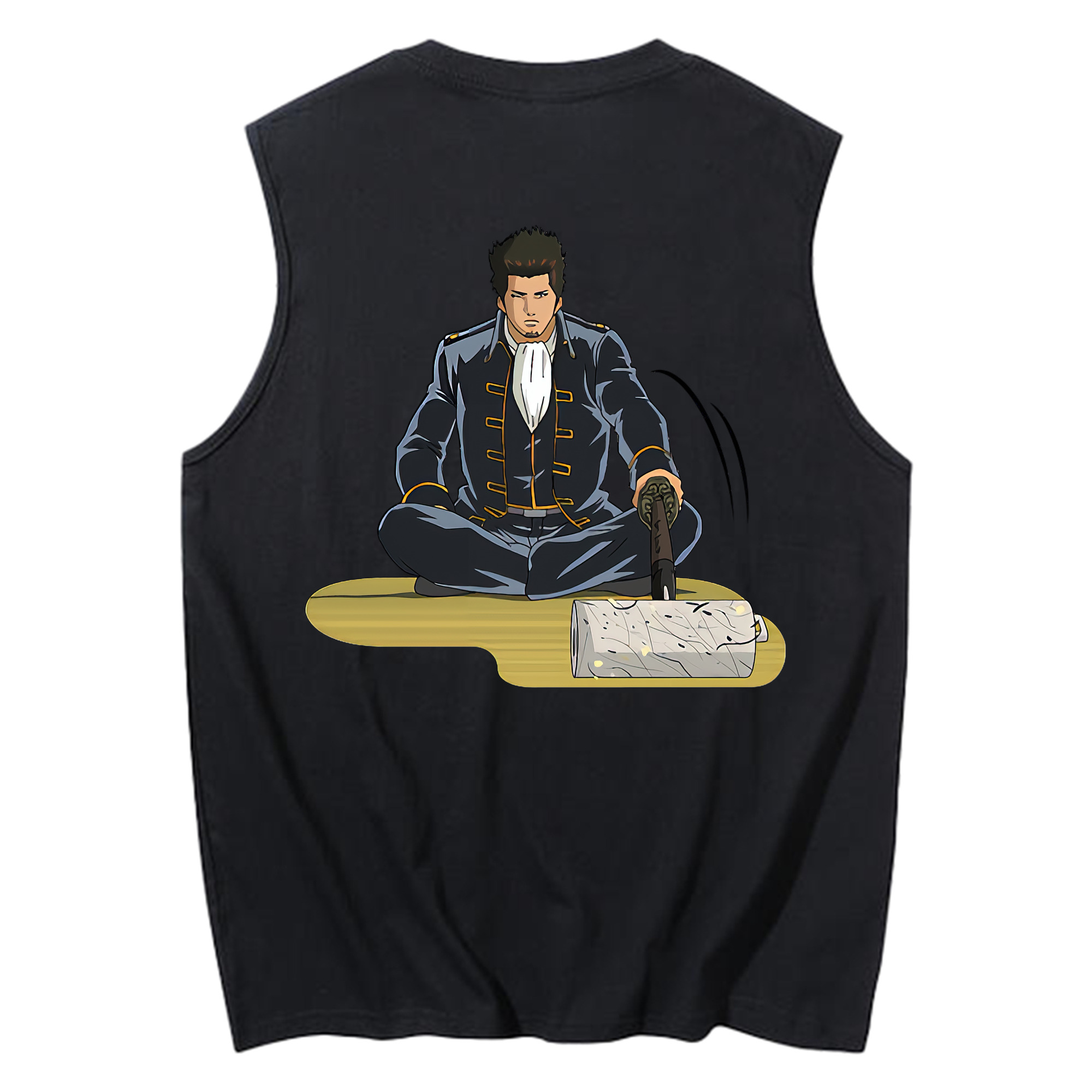 （画像用） ぎんたま 坂田銀時（さかたぎんとき） 神楽 志村新八（しむら しんぱち） GINTAMA Sakata Gintoki Kagura Shimura Shinpachi コットン100％タンクトップ（背面プリント）