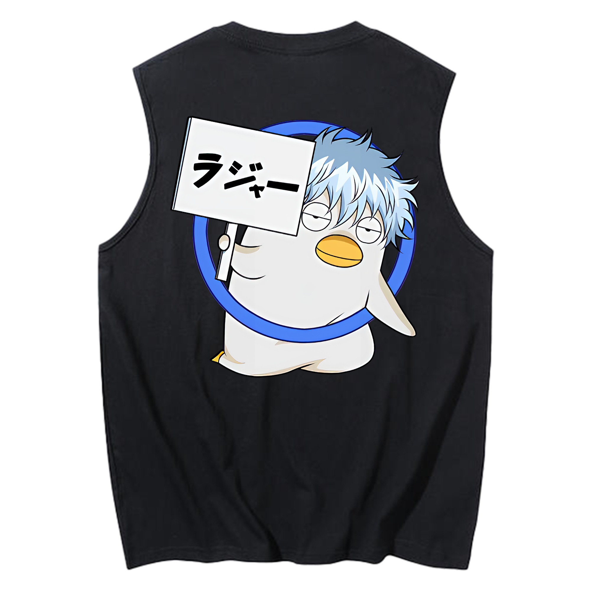 （画像用） ぎんたま 坂田銀時（さかたぎんとき） 神楽 志村新八（しむら しんぱち） GINTAMA Sakata Gintoki Kagura Shimura Shinpachi コットン100％タンクトップ（背面プリント）