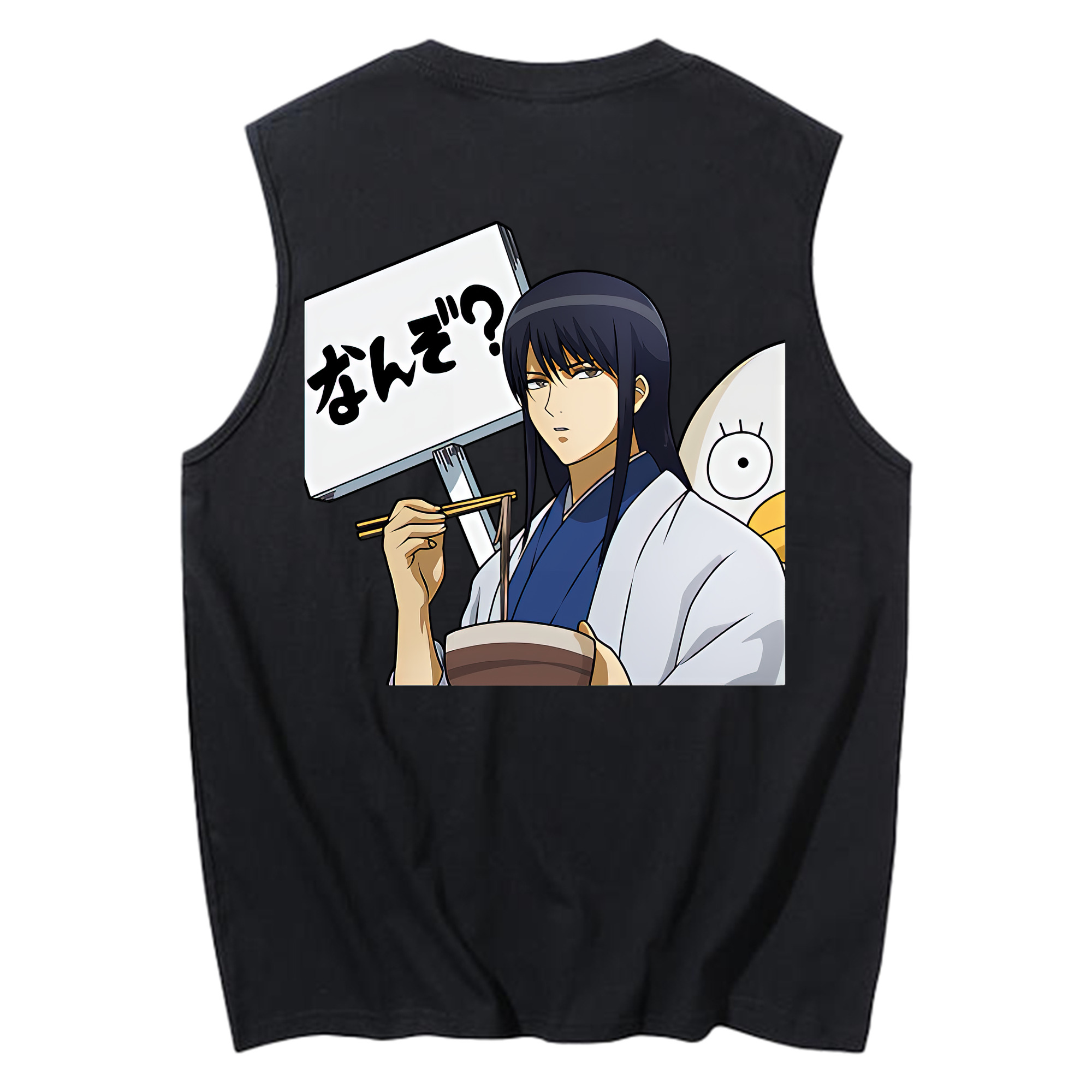（画像用） ぎんたま 坂田銀時（さかたぎんとき） 神楽 志村新八（しむら しんぱち） GINTAMA Sakata Gintoki Kagura Shimura Shinpachi コットン100％タンクトップ（背面プリント）