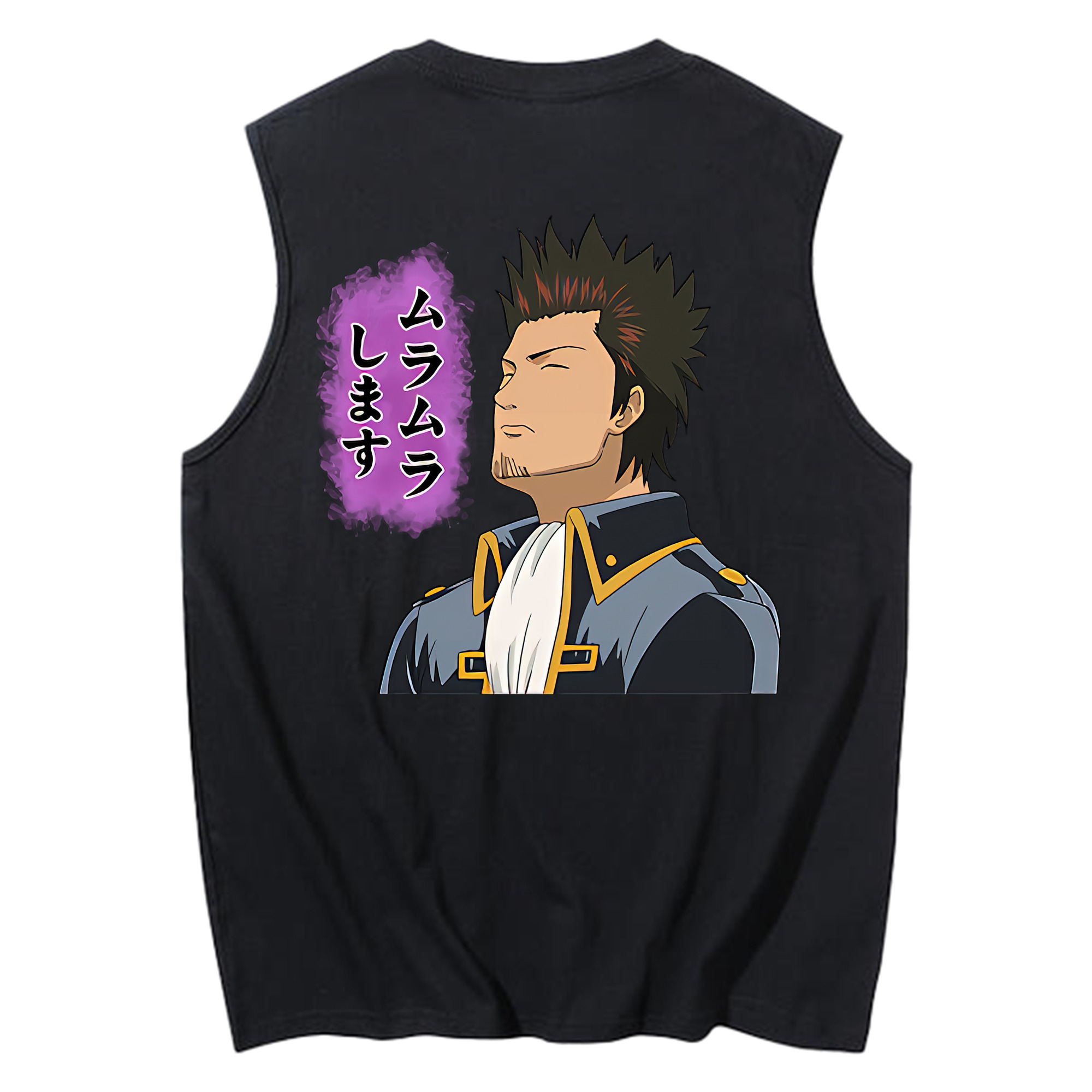 （画像用） ぎんたま 坂田銀時（さかたぎんとき） 神楽 志村新八（しむら しんぱち） GINTAMA Sakata Gintoki Kagura Shimura Shinpachi コットン100％タンクトップ（背面プリント）