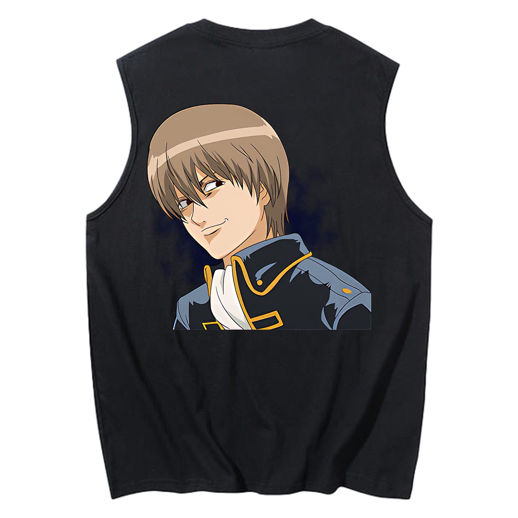 （画像用） ぎんたま 坂田銀時（さかたぎんとき） 神楽 志村新八（しむら しんぱち） GINTAMA Sakata Gintoki Kagura Shimura Shinpachi コットン100％タンクトップ（背面プリント）