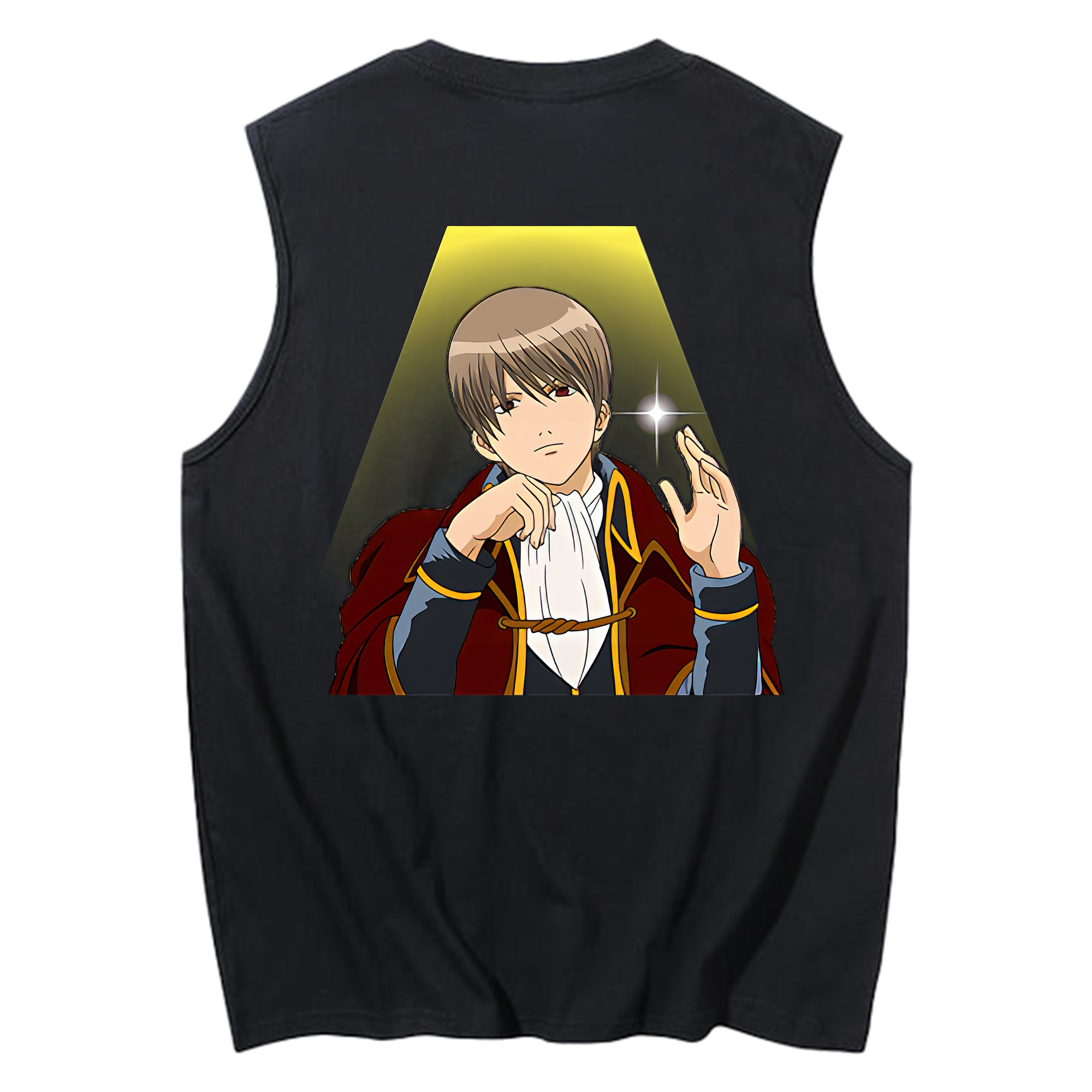 （画像用） ぎんたま 坂田銀時（さかたぎんとき） 神楽 志村新八（しむら しんぱち） GINTAMA Sakata Gintoki Kagura Shimura Shinpachi コットン100％タンクトップ（背面プリント）