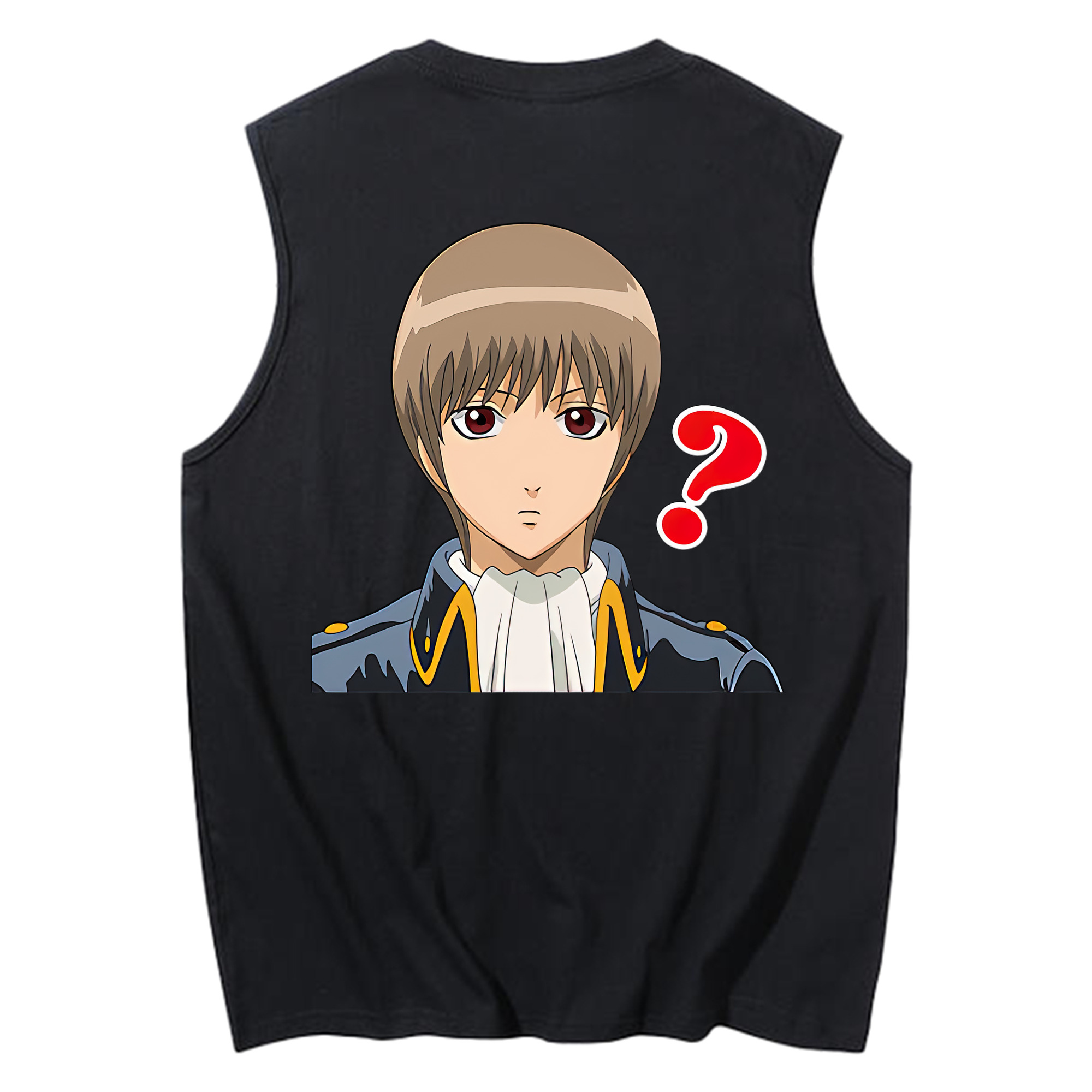 （画像用） ぎんたま 坂田銀時（さかたぎんとき） 神楽 志村新八（しむら しんぱち） GINTAMA Sakata Gintoki Kagura Shimura Shinpachi コットン100％タンクトップ（背面プリント）